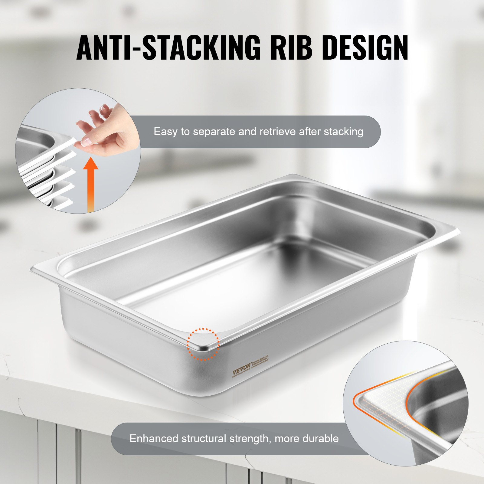 Gastronorm Container In Stainless Steel For Commercial Use_voghion.com