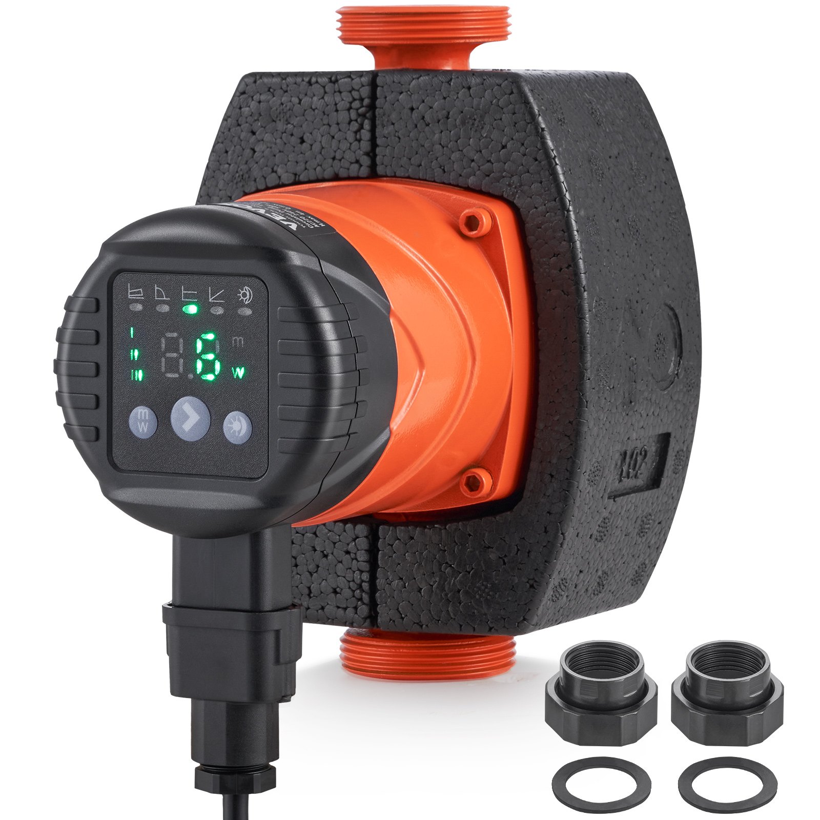 Energieeffiziente Warmwasserzirkulationspumpe – Hocheffiziente Heizungspumpe mit ECM-Permanentmagnetmotor, 220 V, 22 W, max. Fördermenge 50 l/min_voghion.com