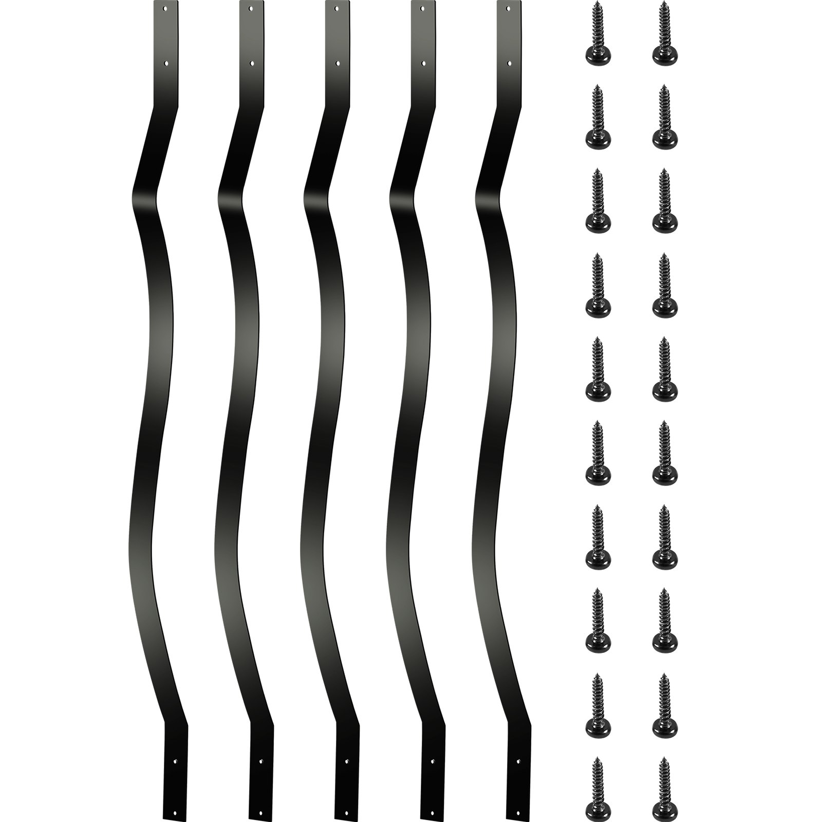 VEVOR Terrassengeländerstäbe, 51er-Pack Metall-Terrassenspindeln, 82 cm x 2,5 cm Treppengeländerstäbe mit Schrauben, stilvolle Geländerstäbe für Außentreppen_voghion.com