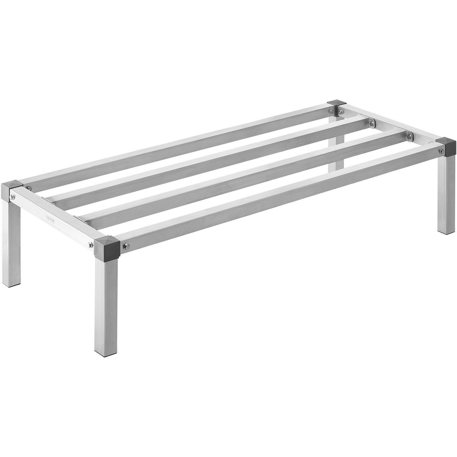 Aluminium-Lagerregal – 48 x 20 Zoll (122 x 51 cm), gewerbliches Bodenregal für Lebensmittellagerung, 12 Zoll (30 cm) über dem Boden, Tragkraft: 1000 Pfund (454 kg)_voghion.com
