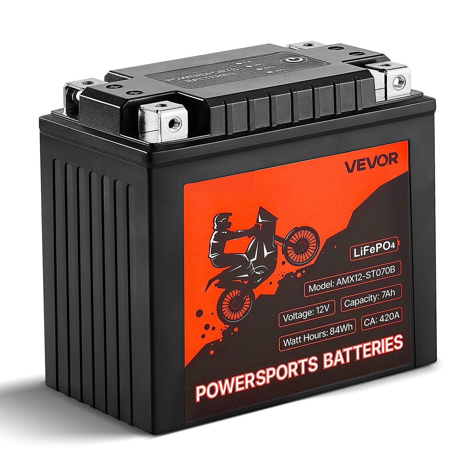 Motorradbatterie 12 Volt 7 Ah LiFePO4 Lithium Vorgeladene…