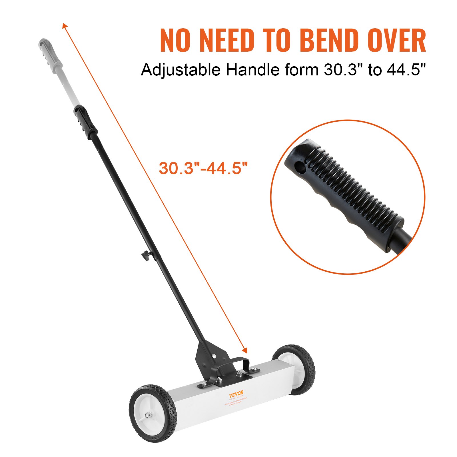 22.7 Kg Rolling Magnetic Sweeper With Wheels, Push-Type Pick Up 61 Cm Large — image 4