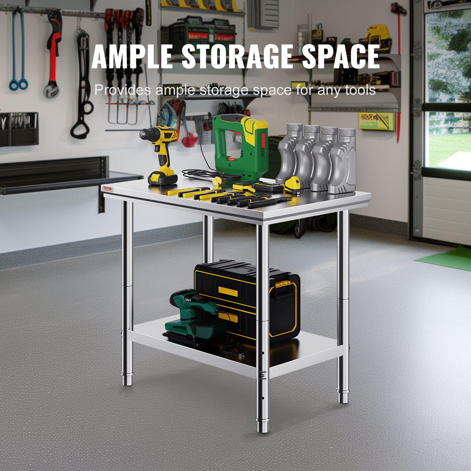 Stainless Steel Prep Table, 900x600x800 Mm, 700 Lbs Load Capacity, Heavy Duty — image 4
