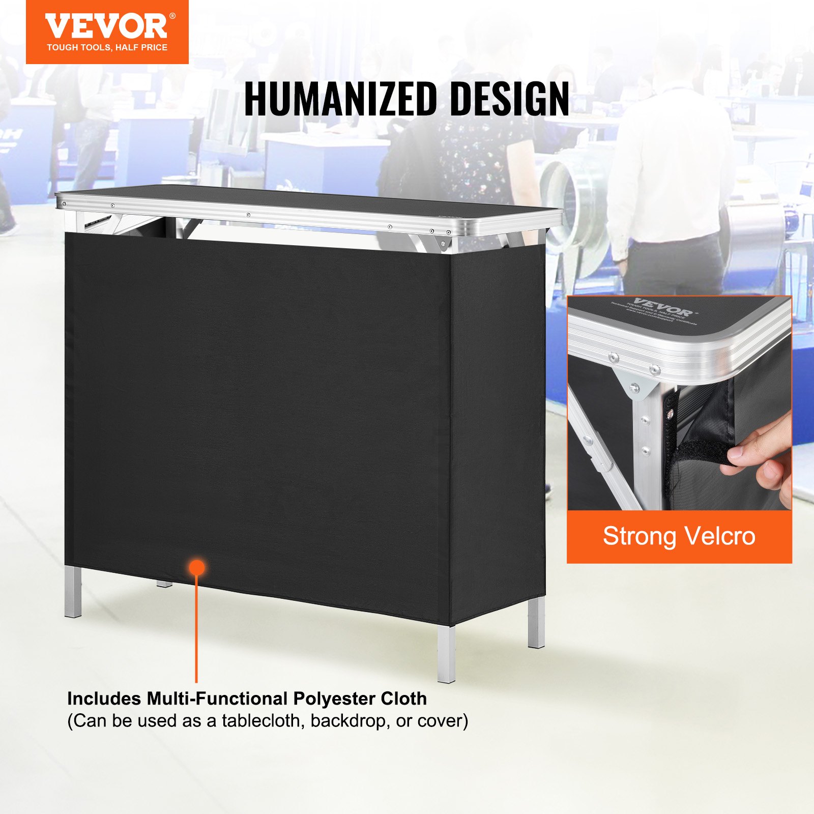 Portable Tradeshow Podium Table, 975 X 385 X 870 Mm, Display Exhibition Counter