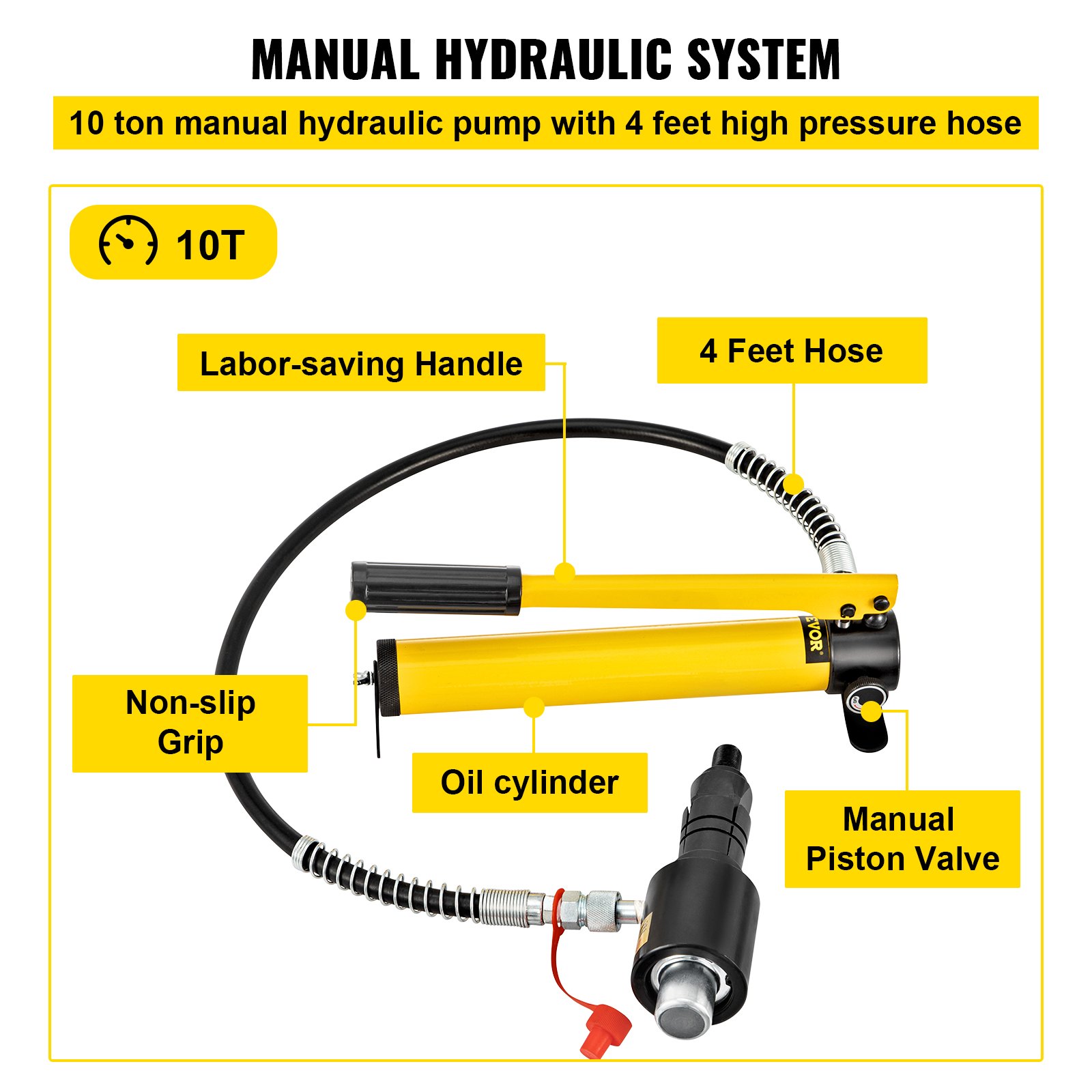Hydraulic Exhaust Pipe Expander, 4.1 To 10.8 Cm Size, 10 T Manual Stretcher W/4 — image 2