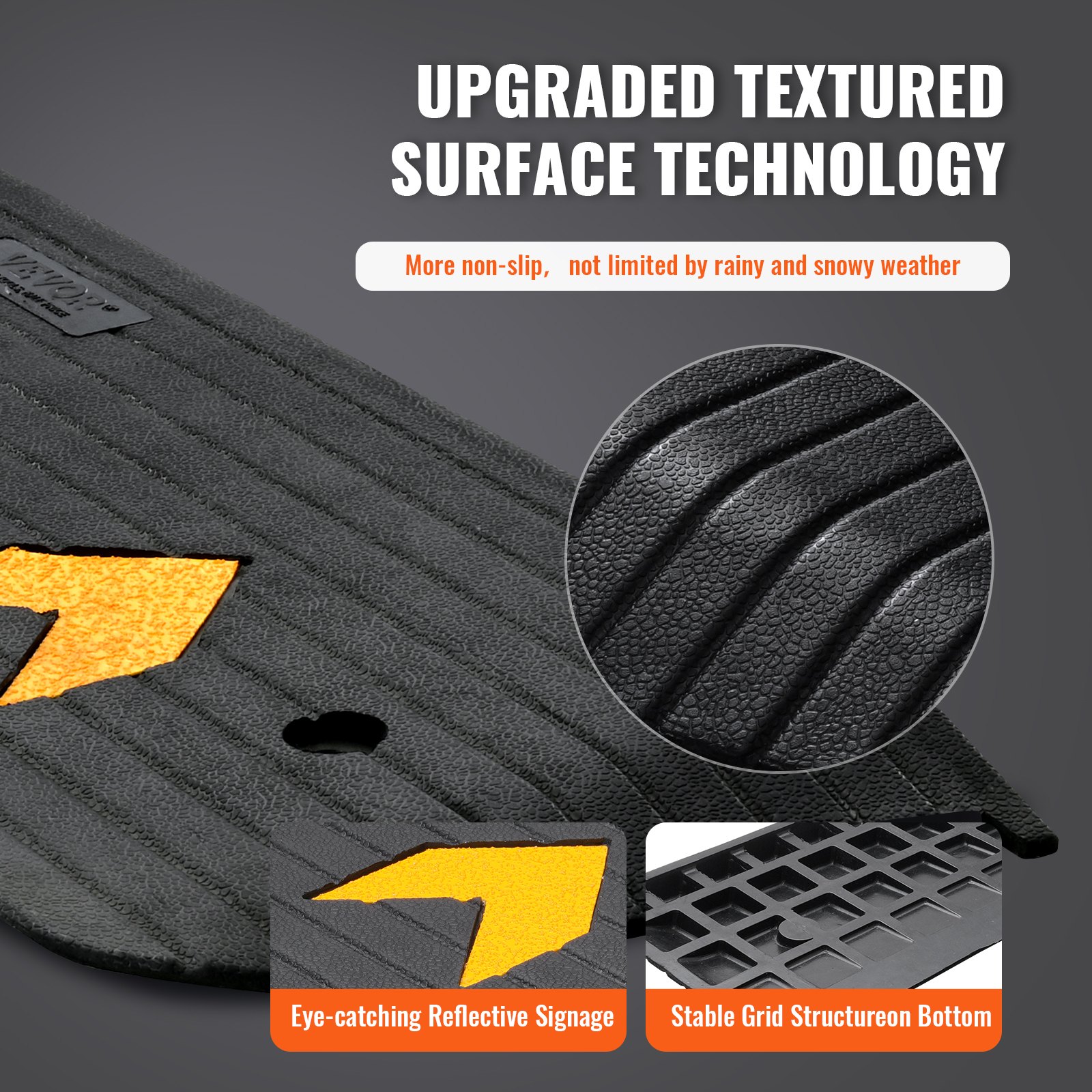 Upgraded Rubber Threshold Ramp, 1" Rise Wheelchair Doorway, Natural Curb Rated — image 2