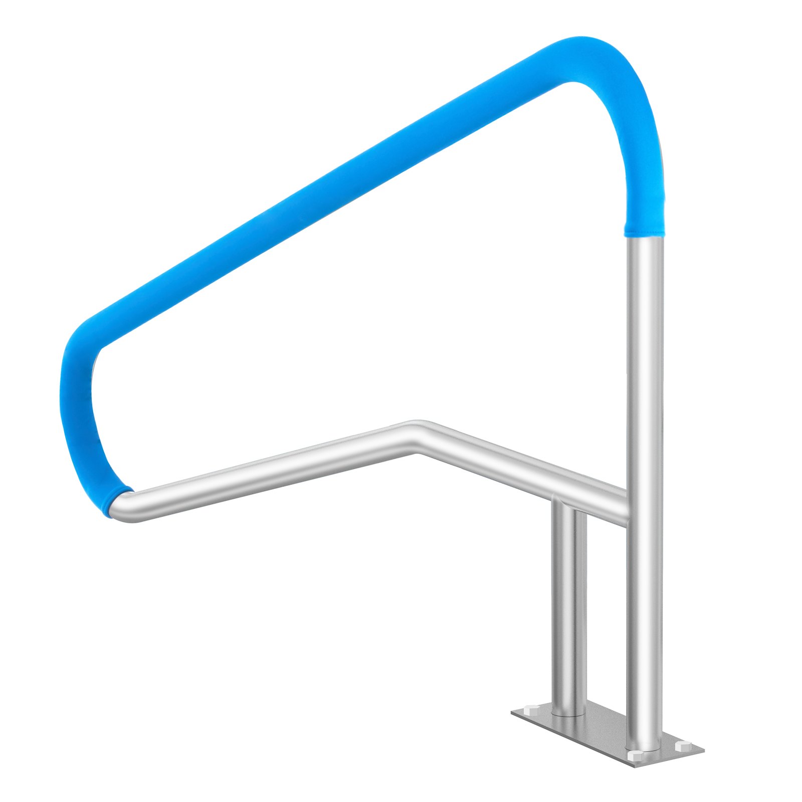 Pool Handrail, 55 X 32 Inch Pool Railing, Stainless Steel With Base Plate For Indoor/Outdoor Pools,Swimming Pool Safety Railing For Decks,Rust-Proof Grab Bar W/ Grip Cover&Accessories For Spas - Image 1