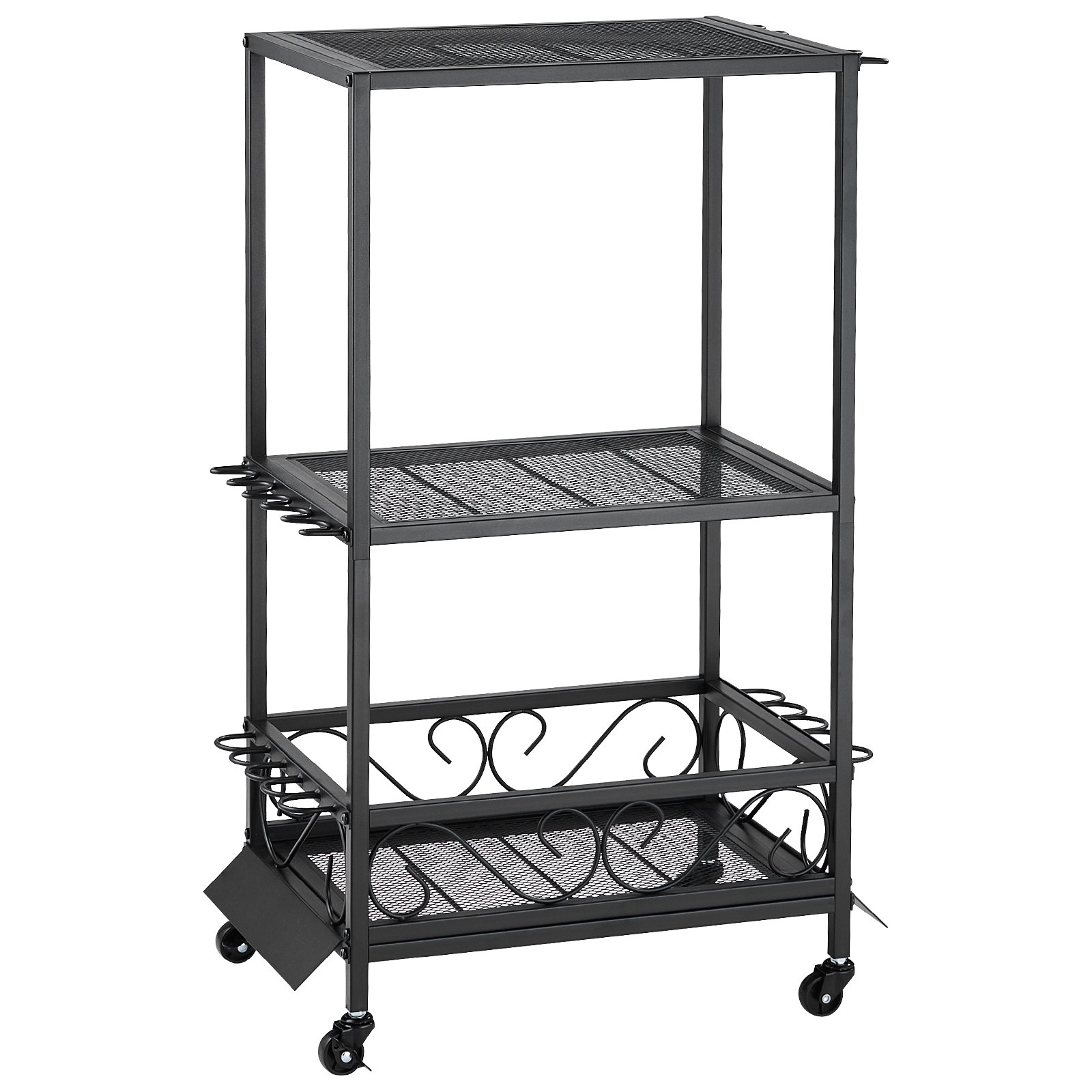 Fishing Rod Holder For 10-Rods, Mobile Fishing Pole Rack Cart With Wheels, Fish Gear Equipment Organizer For Garage Home Indoor Use, For Tackle Box Reel Accessories Storage, Gifts For Men - Image 1