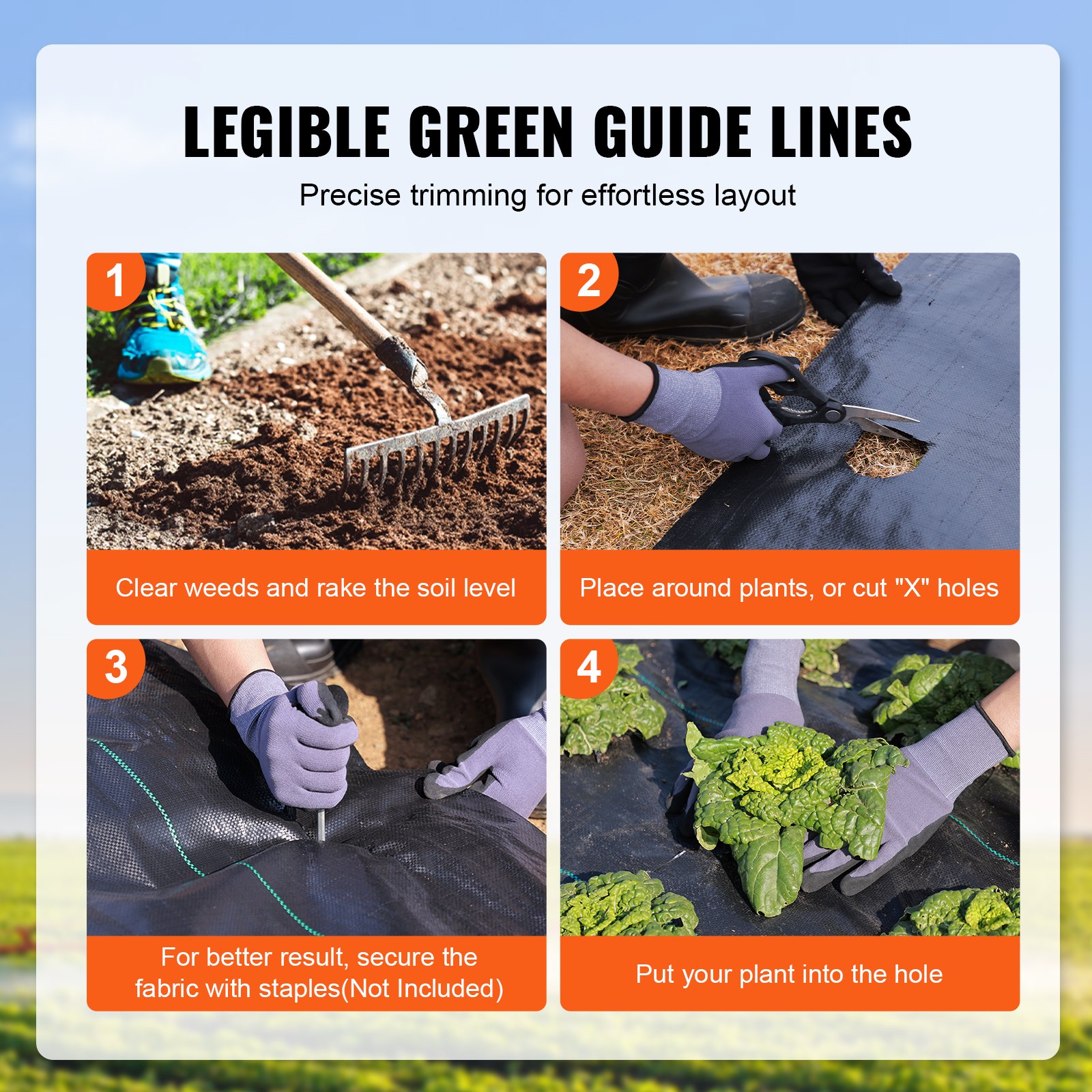 1.52 X 76.2 M Premium Heavy Duty Weed Barrier Landscape Fabric, 141.7 G Woven — image 3