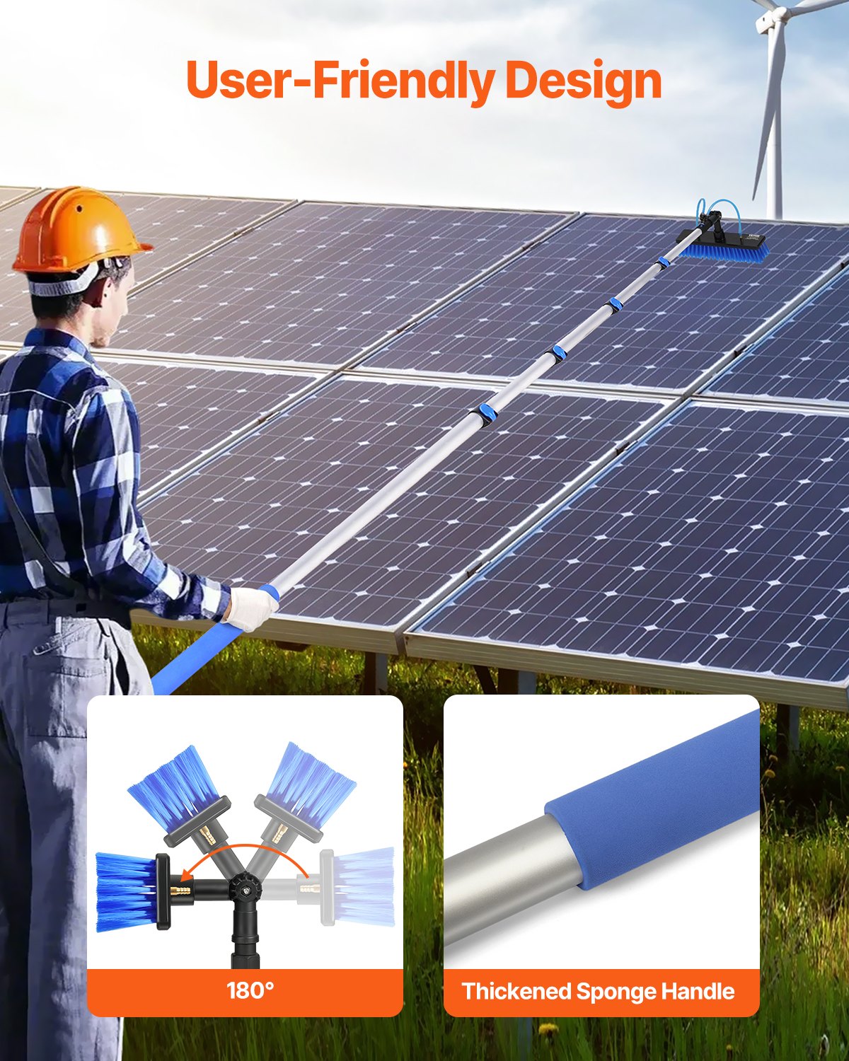 Water Fed Pole Kit, 9m Solar Panel Cleaning With Extendable Handle, 180° — image 2