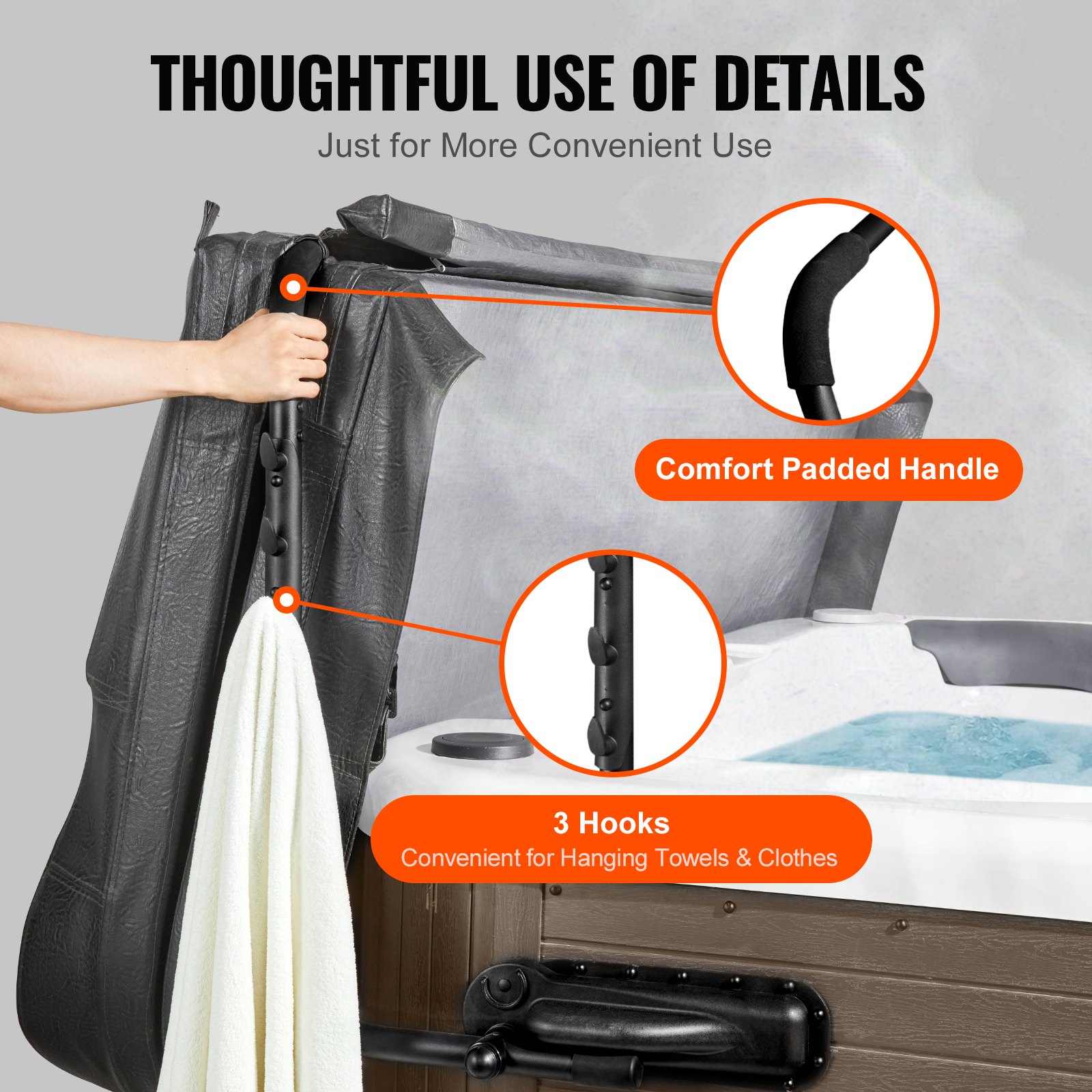Tub Cover Lift, Spa Height 800 - 1050 Mm Width 1750-2550 Mm Adjustable — image 4