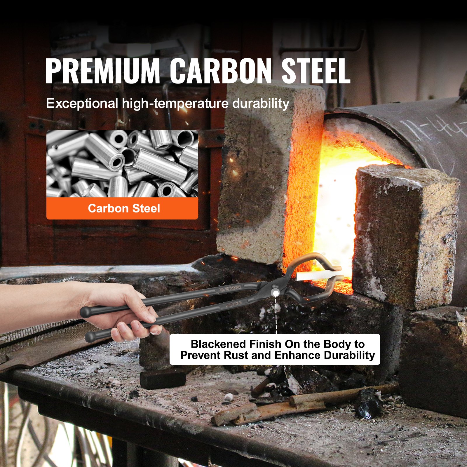 Blacksmith Tongs, 45.7 Cm 4 PCS, V-Bit Bolt Wolf Jaw Z And Gripping Carbon — image 4