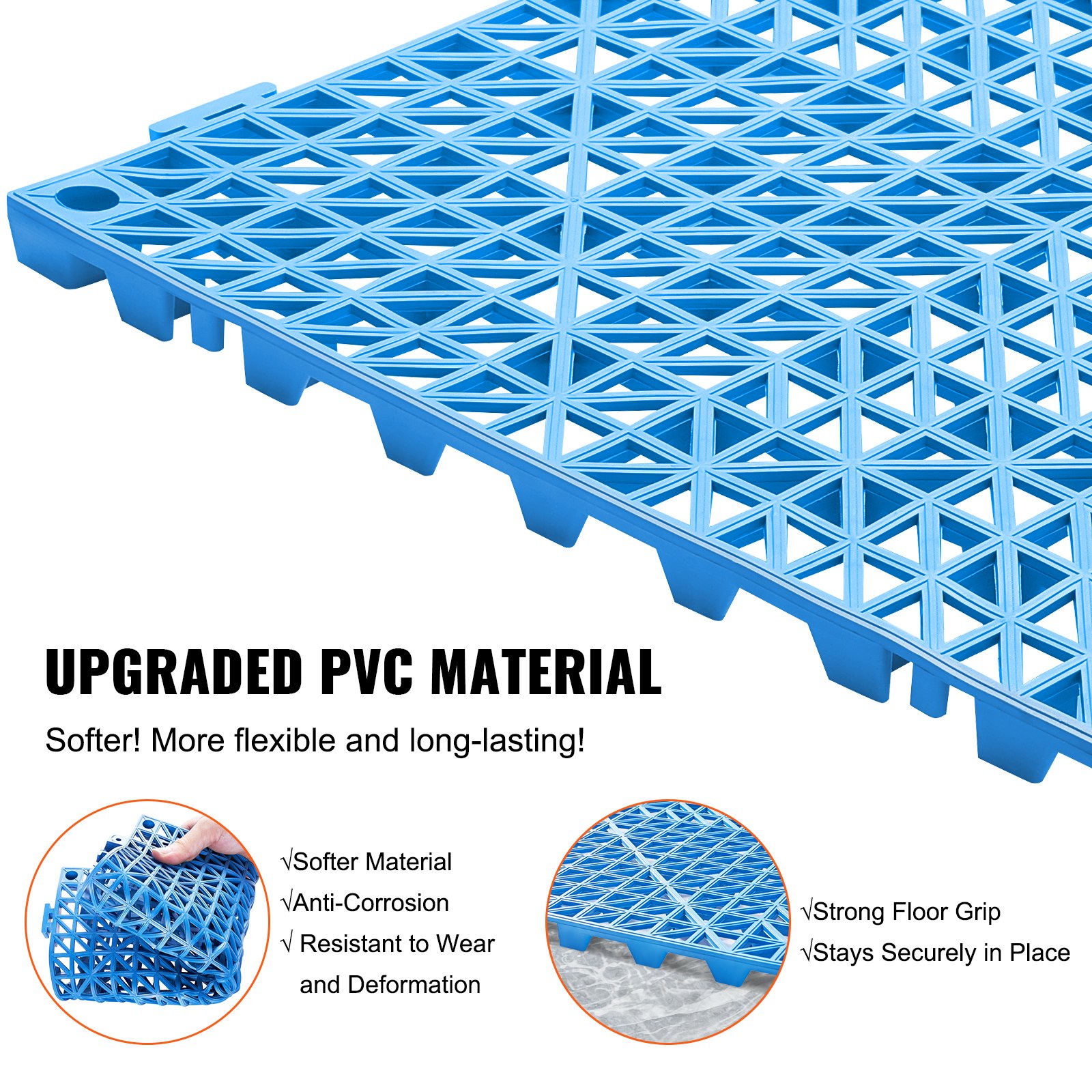 Modular Interlocking Cushion, 55 Pack 30 X 30 Cm Splicing Drainage Mats, Soft — image 2