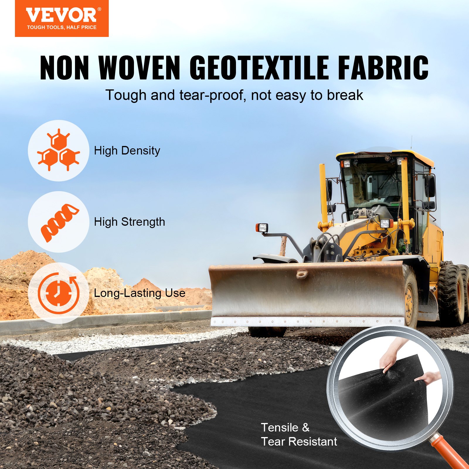 Non Woven Geotextile Fabric Under Gravel, 1.8 X 30.5 M 271g/㎡ Driveway — image 4