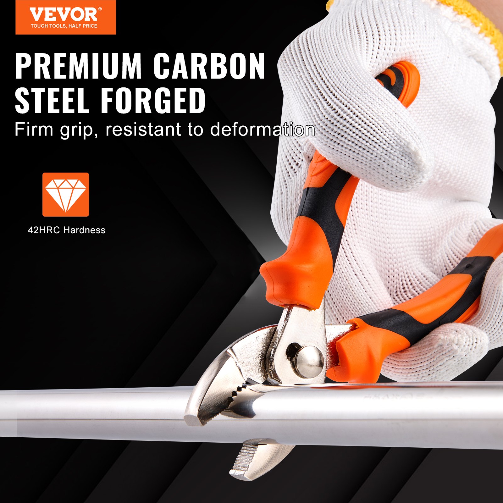 Pliers Set, 8-Piece, High Carbon Steel, 30.5cm/25.4cm/20.3cm Groove Joint — image 5