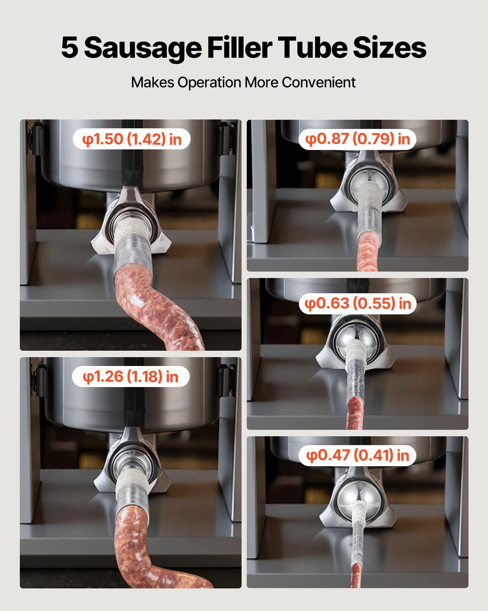 Manual Sausage Stuffer, 11 LBS / 5 L Vertical Meat Dual-Speed Casing Filling — image 4