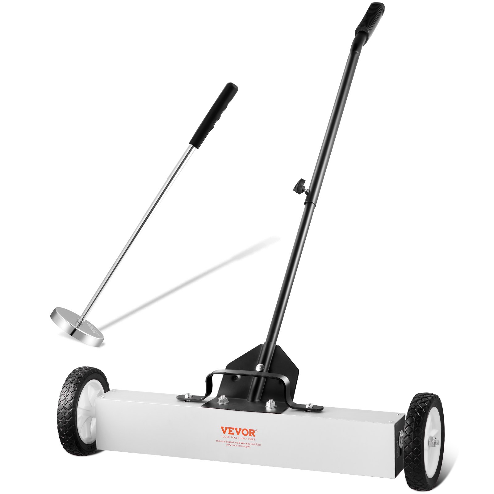 24-Inch Magnetic Sweeper With Wheels, 50 Lbs Capacity, Telescoping Pickup Tool — image 3