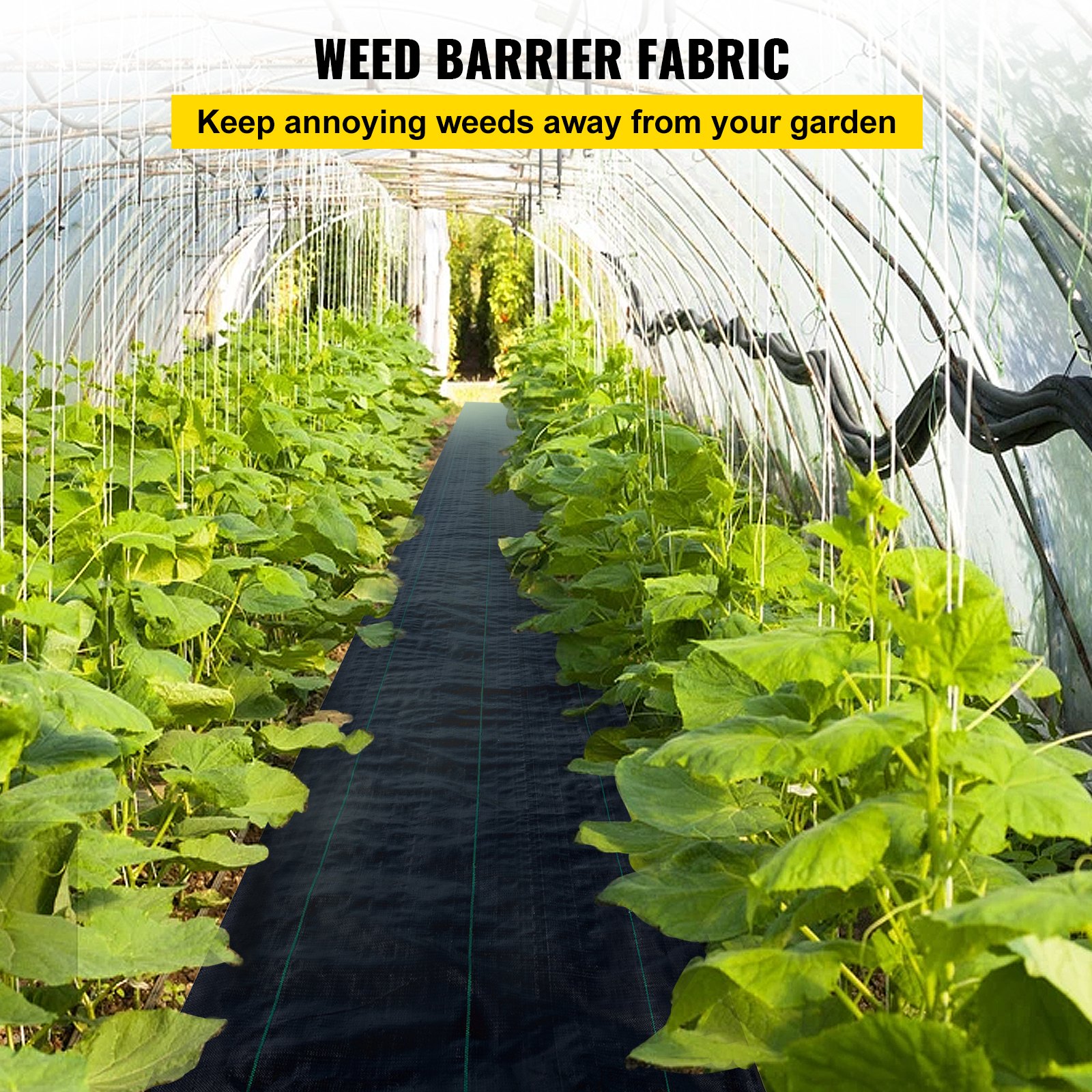 1.8 X 91.4 M Heavy Duty PP Woven Weed Barrier Landscape Ground Cover 68 G — image 2
