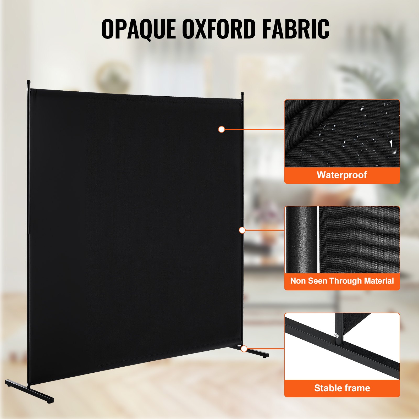 Room Divider, Single Panel 6FT Privacy Screen Indoor, Partition For Separation — image 2