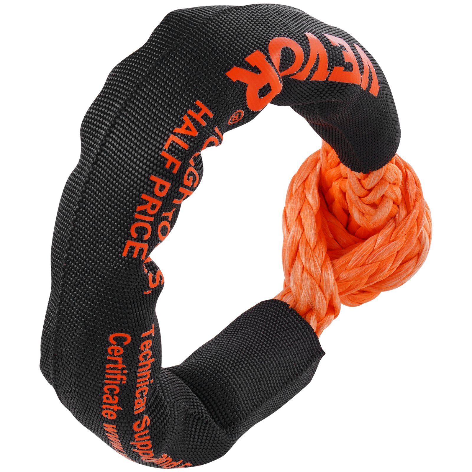 Soft Shackle Synthetic Recovery Rope 2PCS 1.3x56 Cm 20 Ton Break Strength — image 5