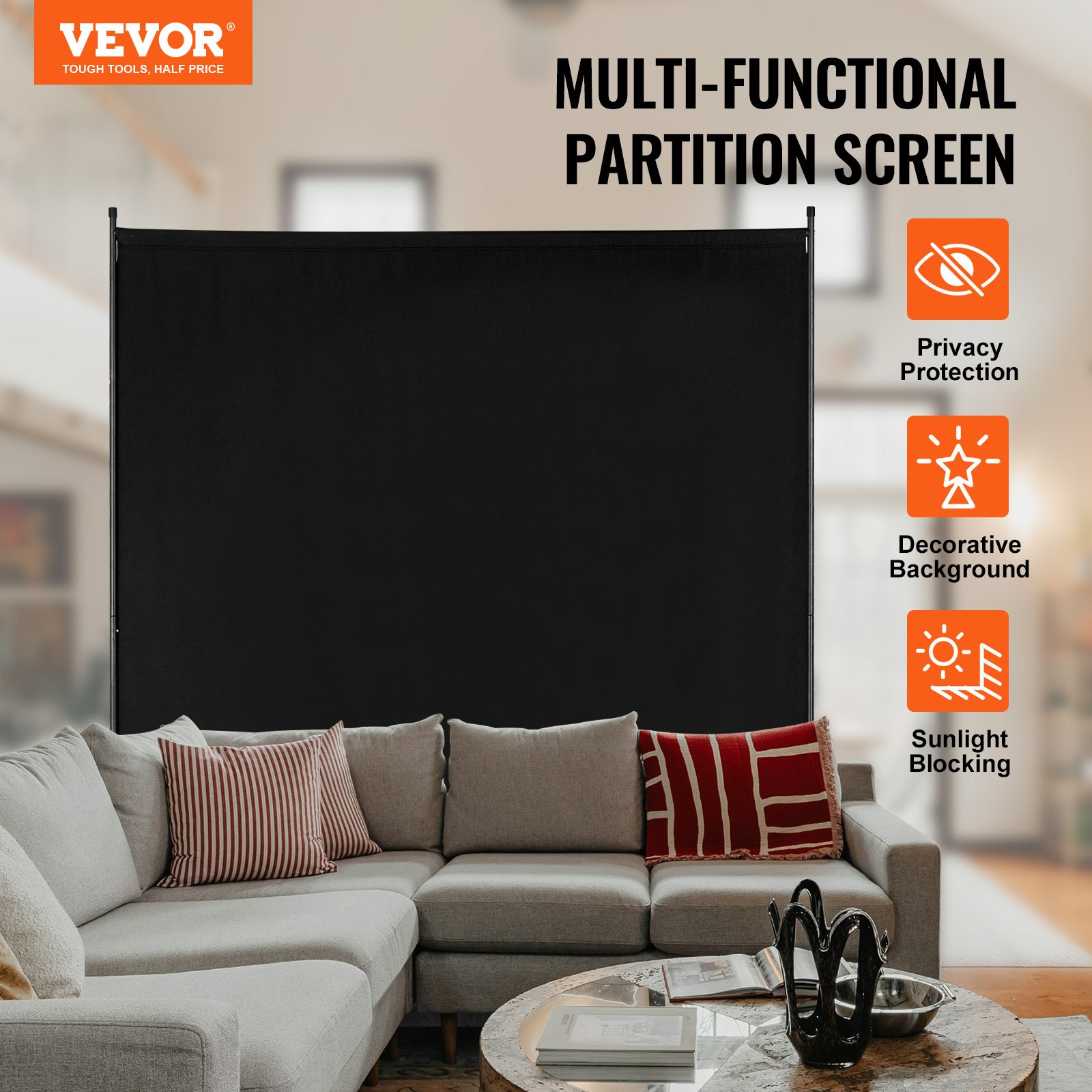 Room Divider, Single Panel 6FT Privacy Screen Indoor, Partition For Separation — image 5