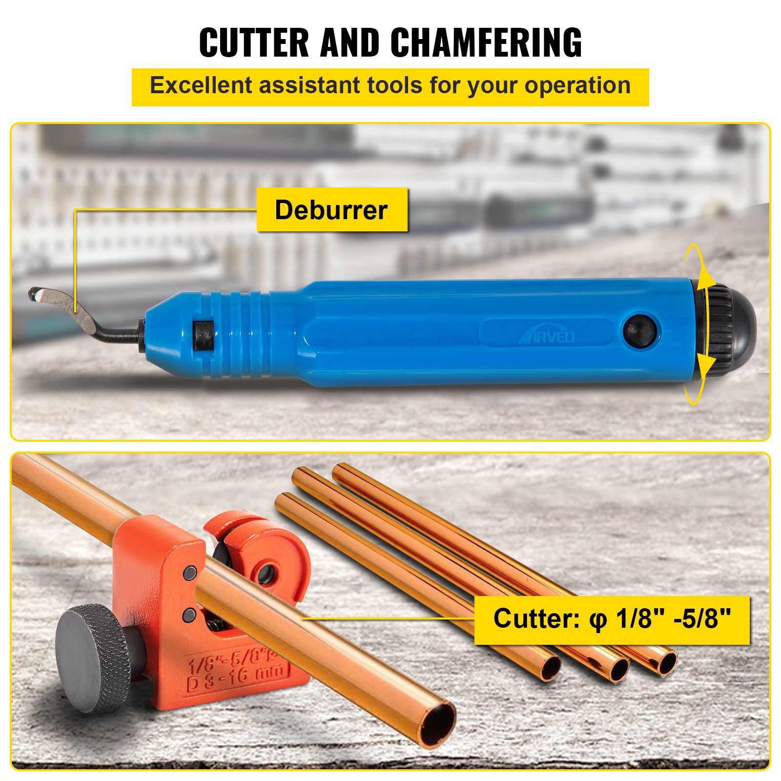 Hydraulic Flaring Tool Kit, 45° Double Brake Repair Tools For 3/16"-1/2", Flare — image 5