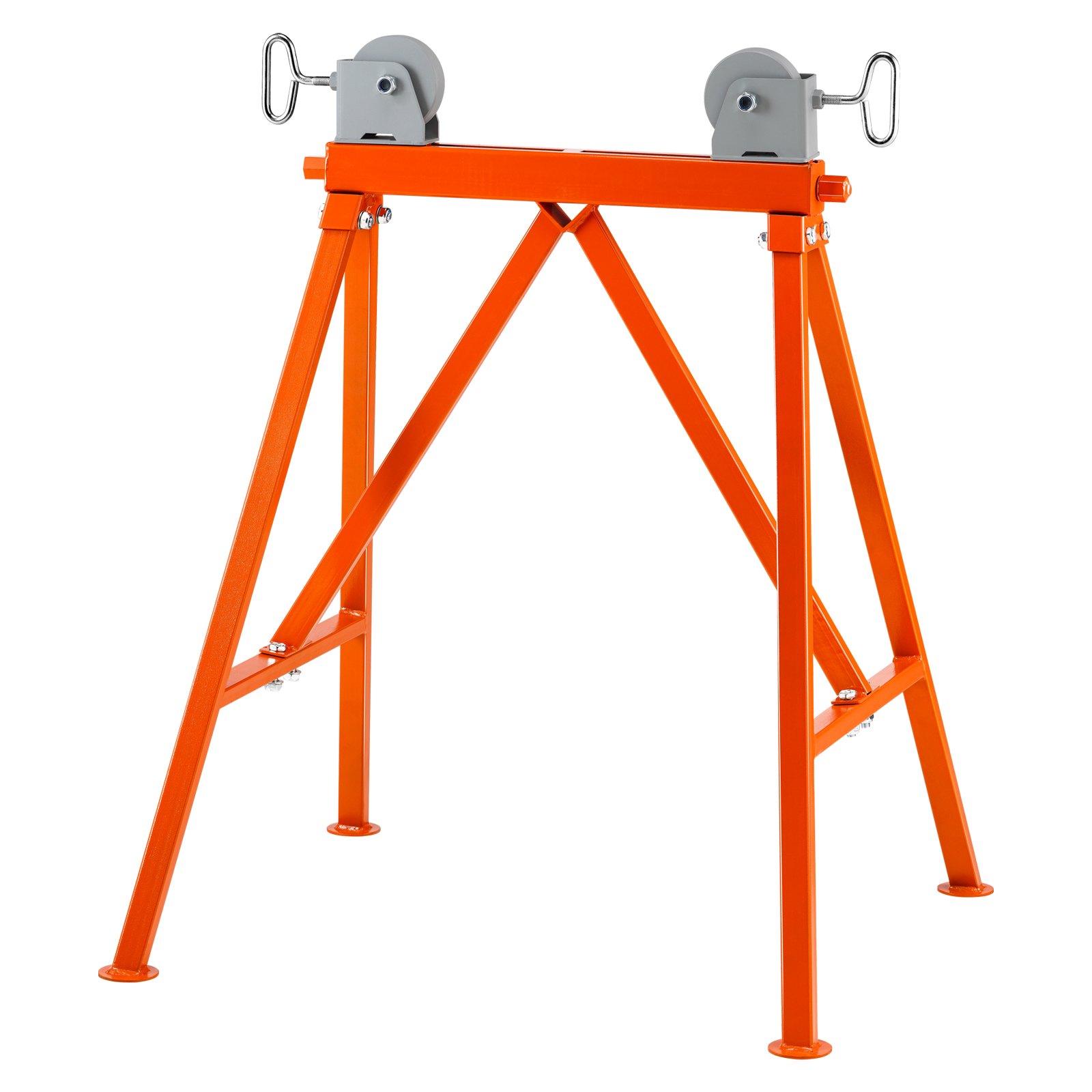 Pipe Stand With Roller Head 1134 Kg Load For 5.1-91.4 Cm Pipes 45# Steel