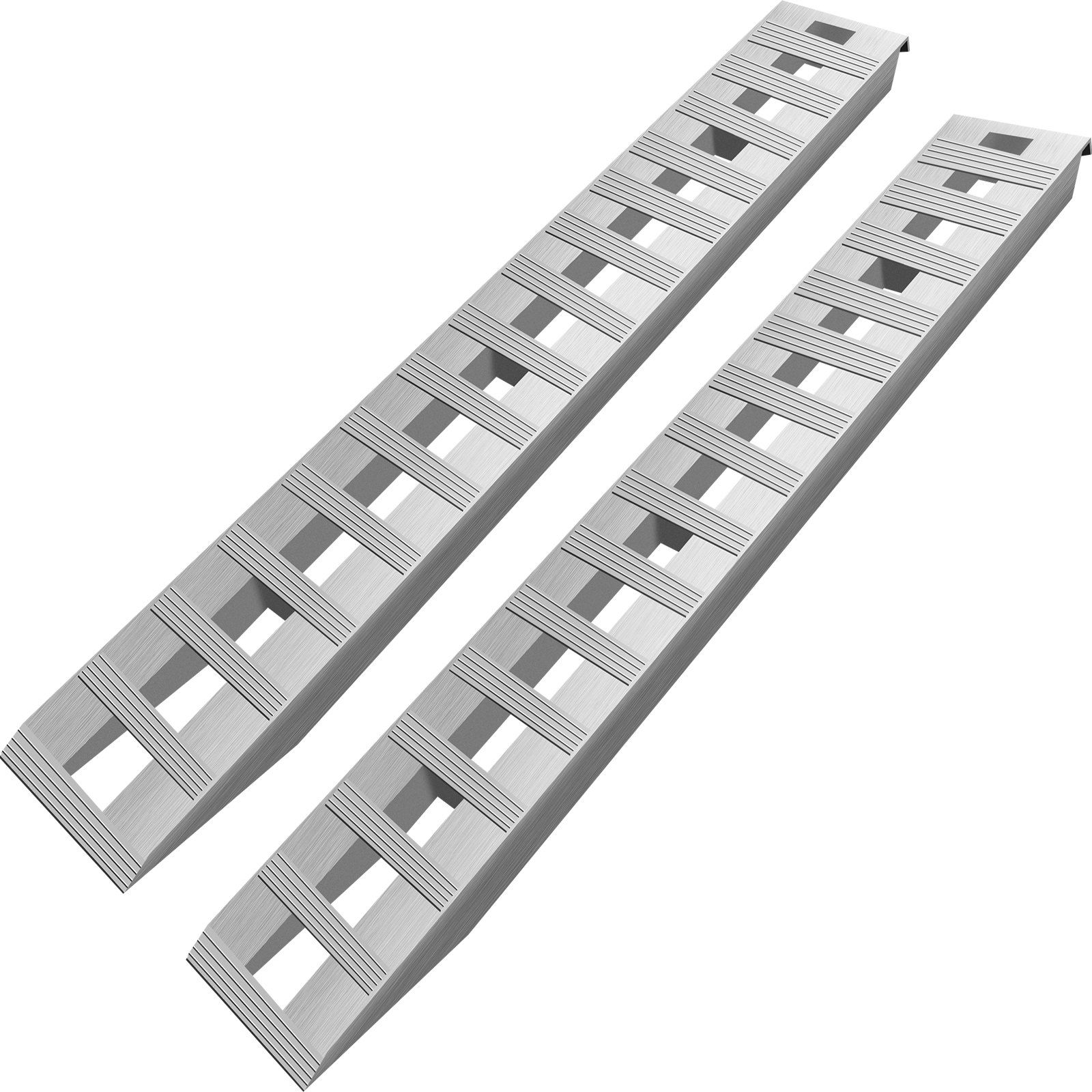 213.4 Cm X 35.6 Cm Aluminum Loading Ramps 2721.6 Kg Car Trailer Truck Hook End — image 4