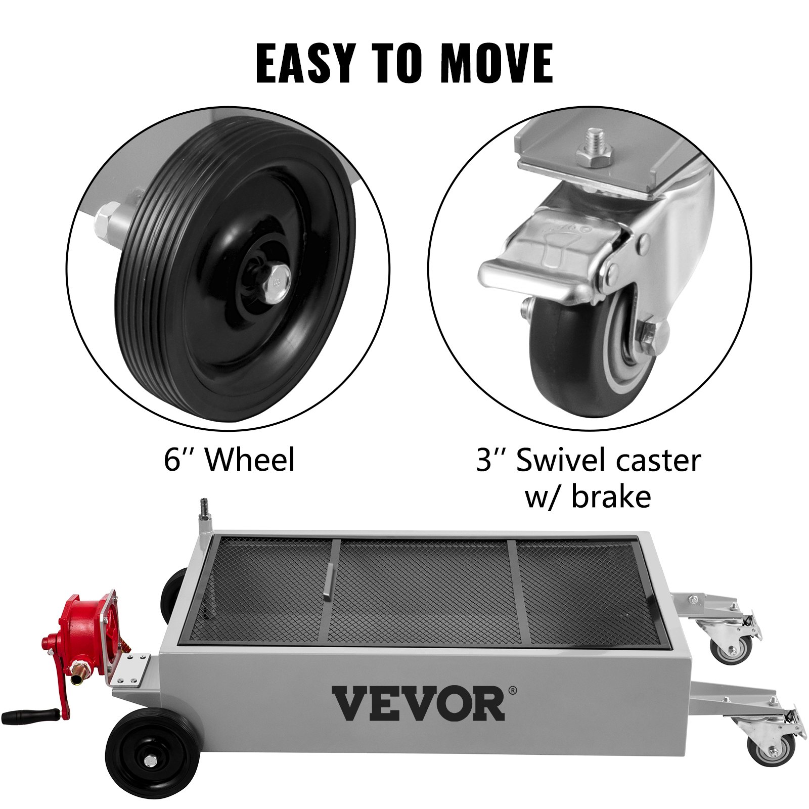 Oil Drain Pan 15 Gallon Tank, 57L Low Profile Large Capacity Change Foldable — image 3