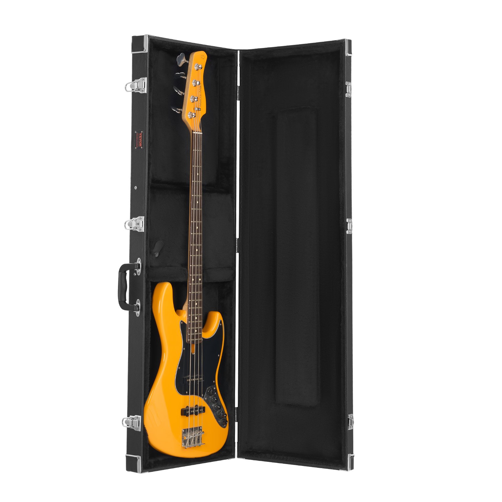 Bass Guitar Hard Case, 48.03 In Rectangular With Lock Latch Keys Handle, PVC — image 2