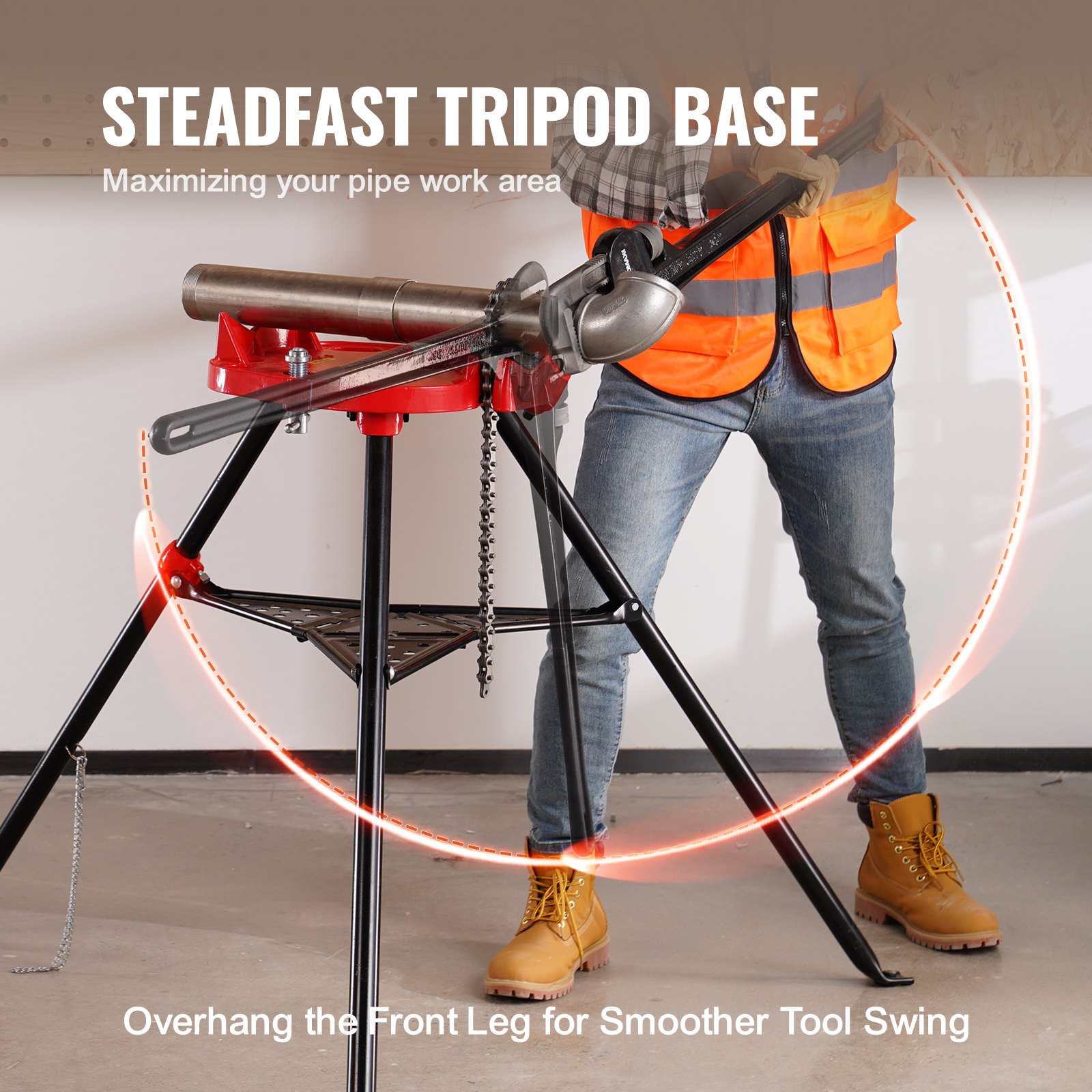 Chain Vise With Tripod Stand 3.2 To 152 Mm Pipe Capacity 600 Kg Loading — image 4