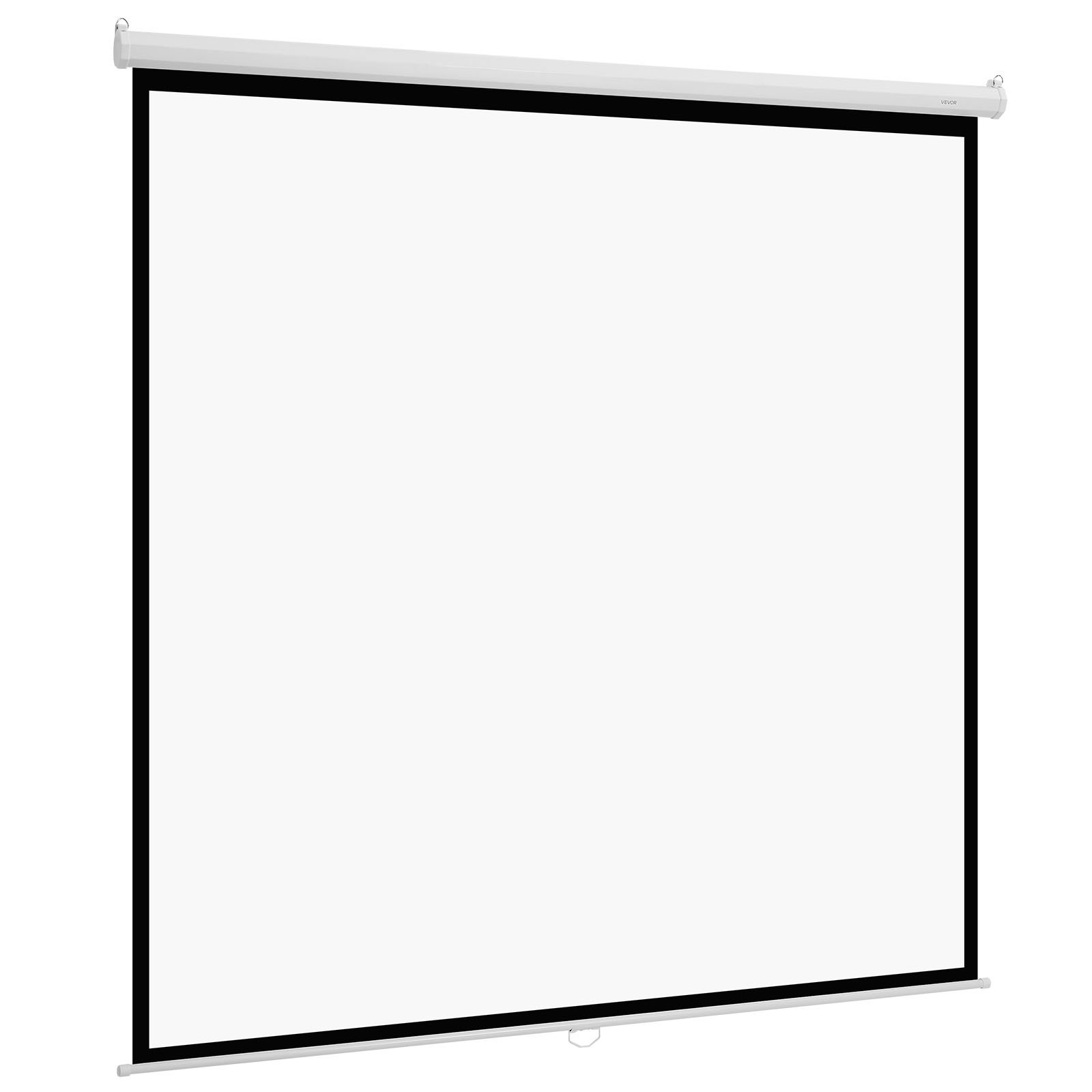 Manual Projector Screen, 3048 Mm 1:1 4K 1080 HD Retractable Pull Down Wall — image 2