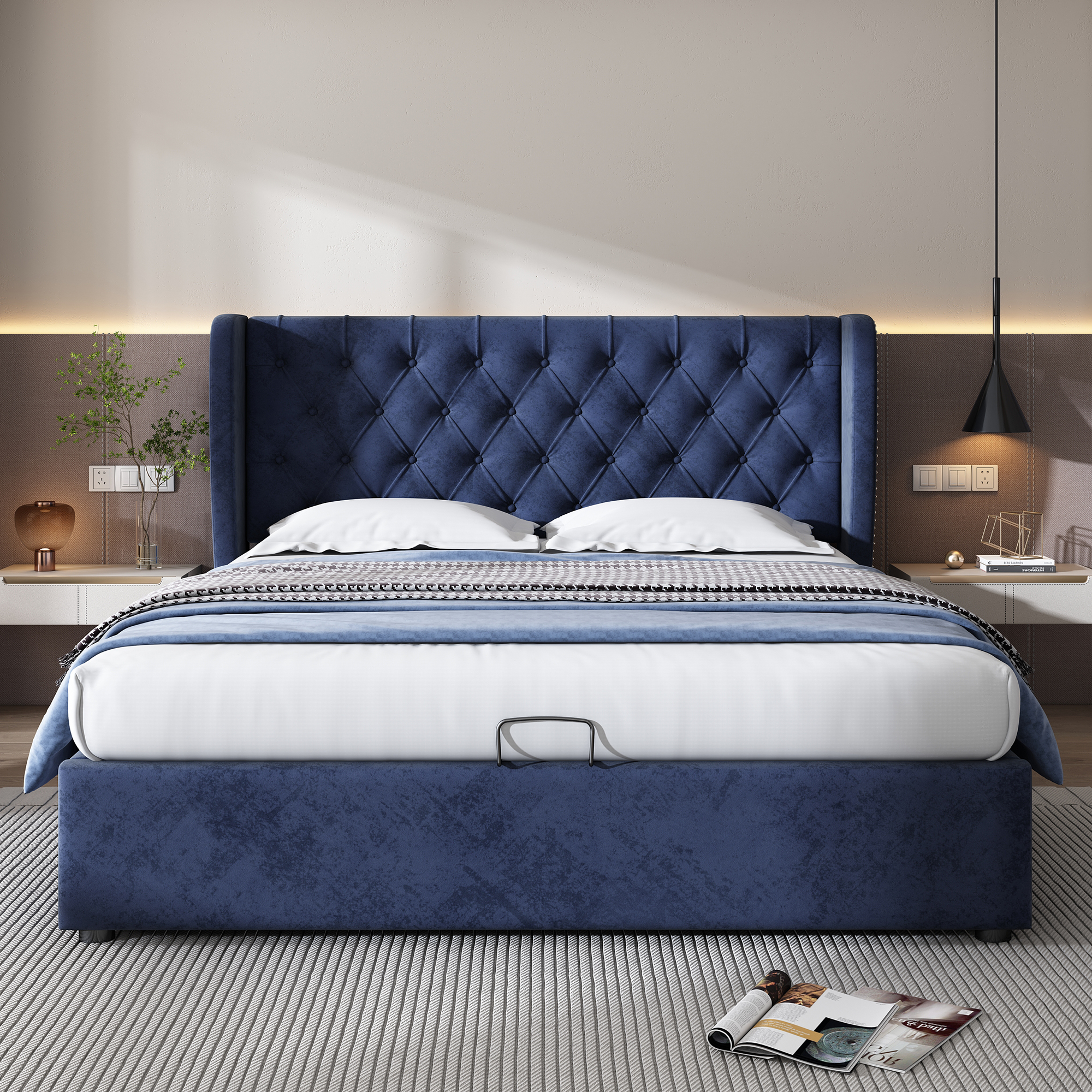Upholstered Bed, With Hydraulic Lever, Functional From Storage, 135 X 190 Cm — image 5