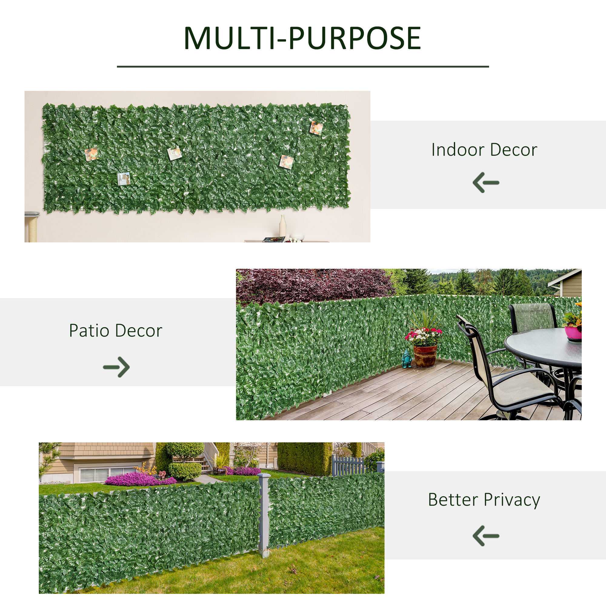 Grass Wall Panels, 118" X 39" Artificial Grass Wall Decor,Greenery Backdrop Panels Wall For Outdoor, Indoor, Garden, Fence, Backyard, Dark Green_voghion.com