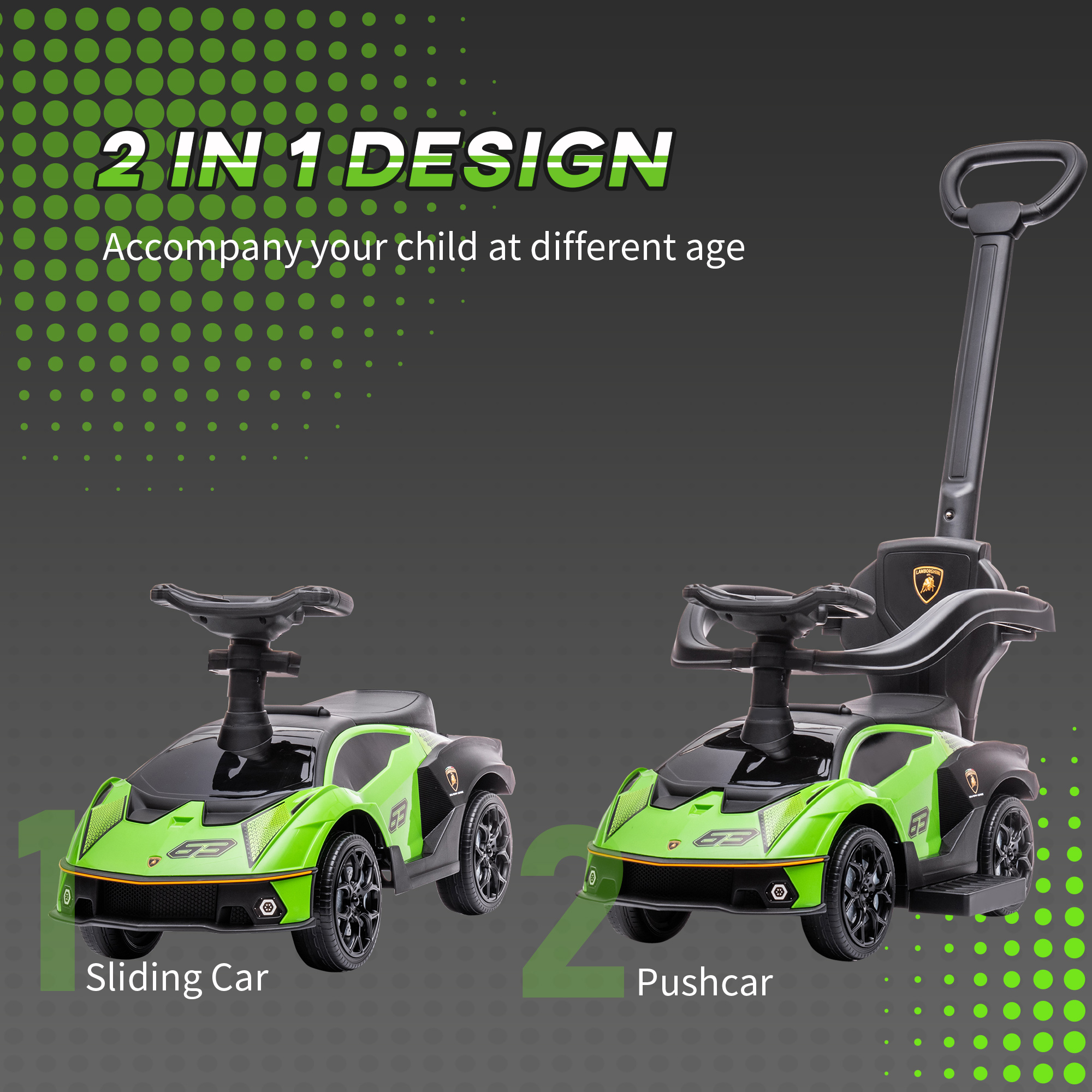 Voiture à pousser pour tout-petits, poussette lamborghini – Image 3