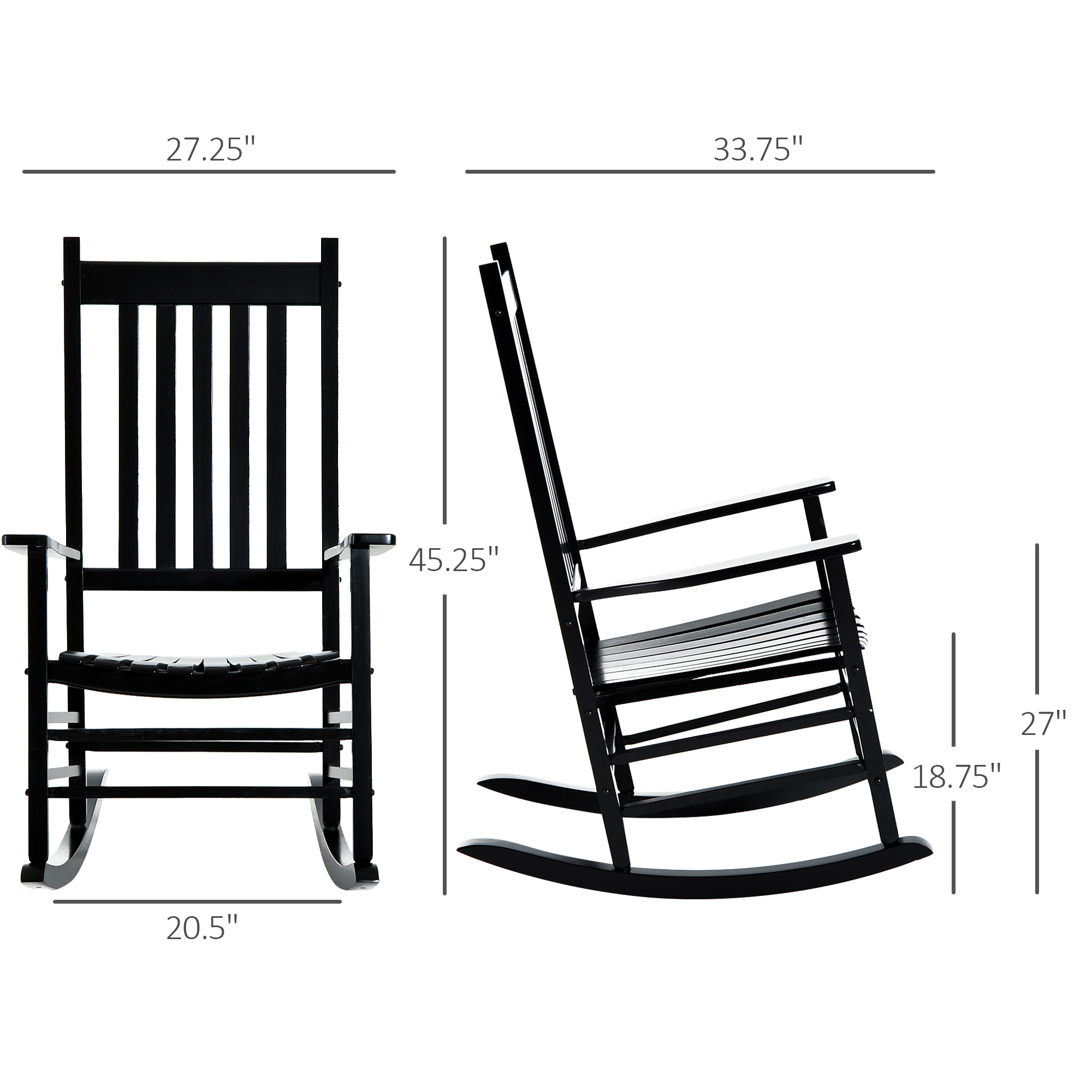 Wooden Outdoor Rocking Chair, picture 4 of 4