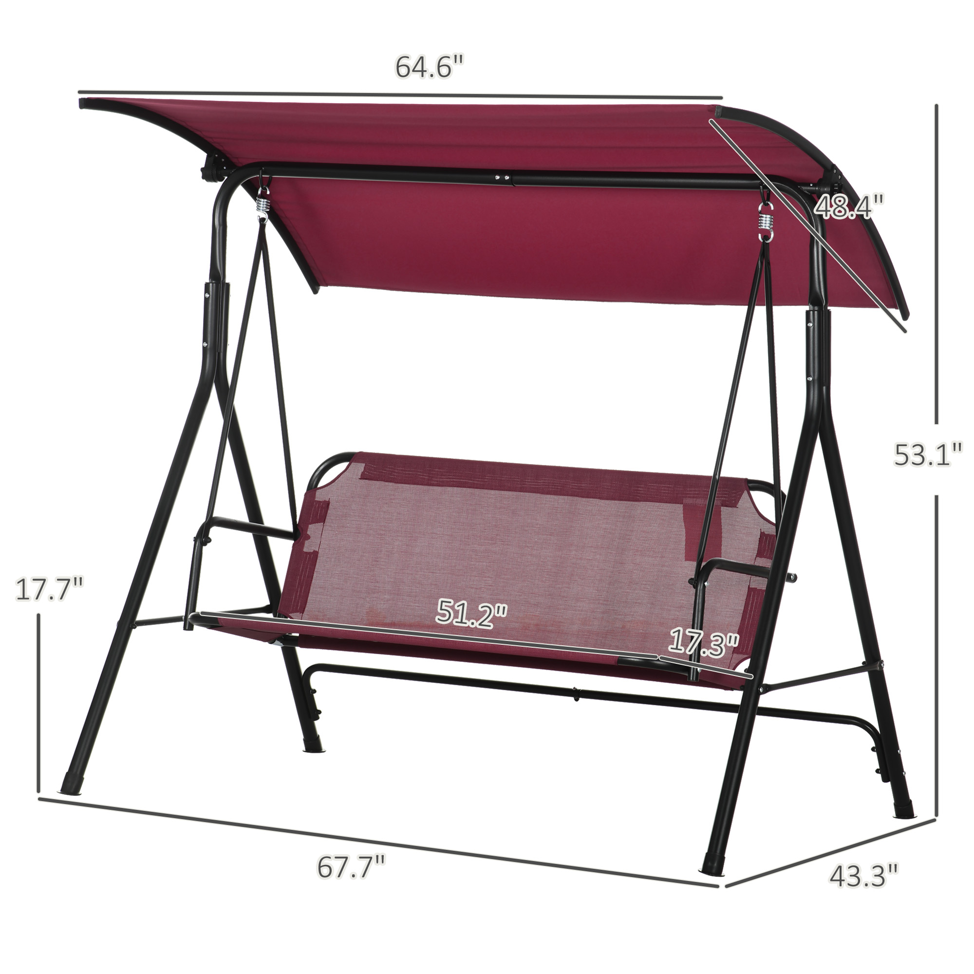 Steel Porch Swing with Stand, picture 4 of 4