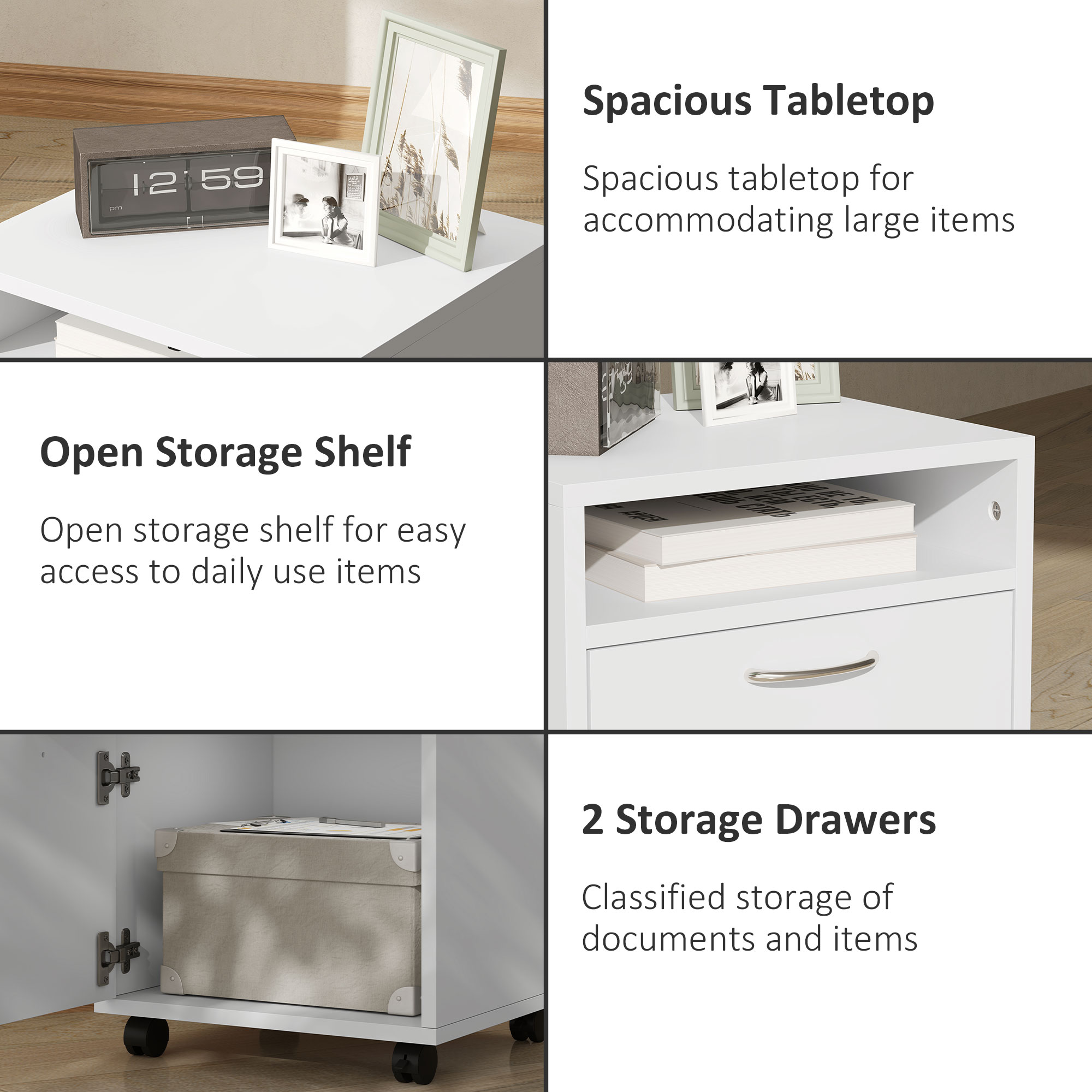 Mobile Storage Cabinet with Drawer, picture 2 of 5
