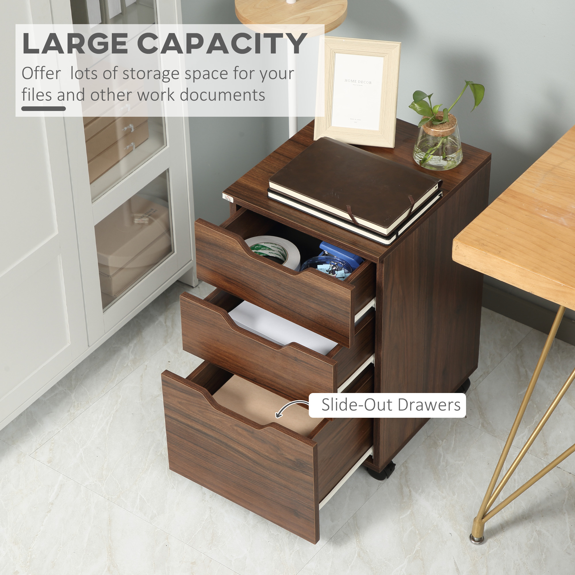 3 Drawer Mobile File Cabinet, picture 2 of 4
