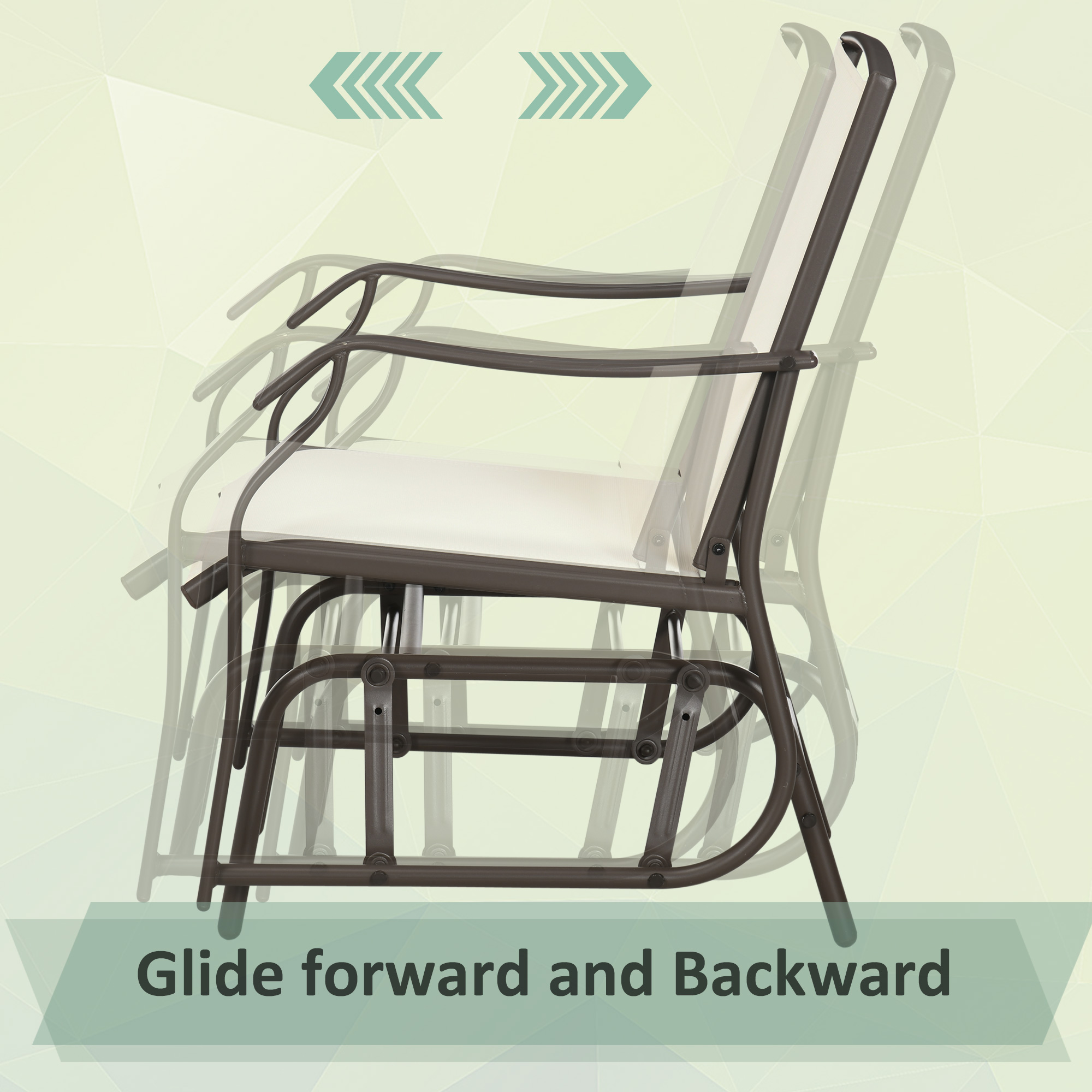 3 Piece Outdoor Glider Chair Set, picture 3 of 4