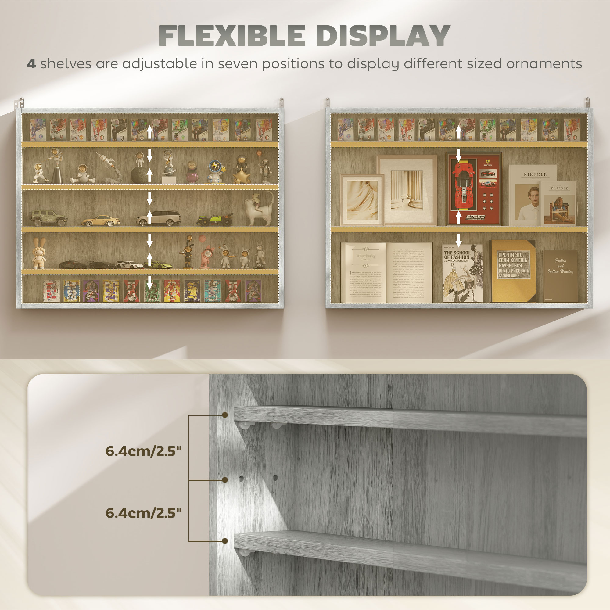 Glass Wall Display Cabinet, picture 3 of 4