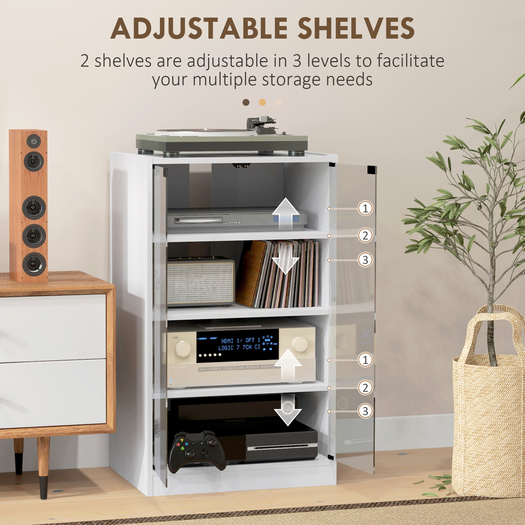 4-Tier Media Cabinet, picture 3 of 4