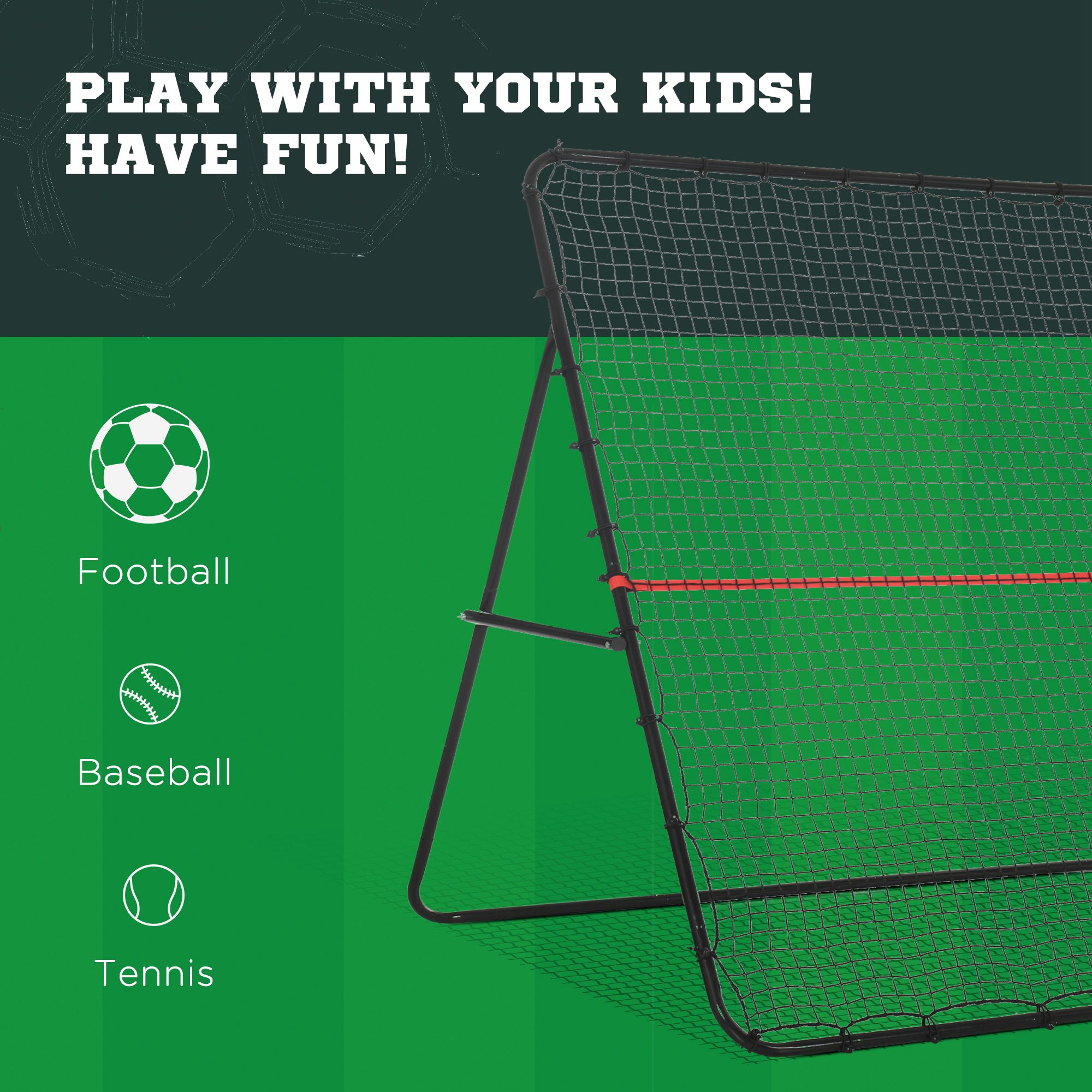 Soccer Rebounder Net, Adjustable And Foldable Multi-Sport Training Bounce Back Net, Target Goal For Soccer Practice And Training, 8.5' X 6.5' (copie)