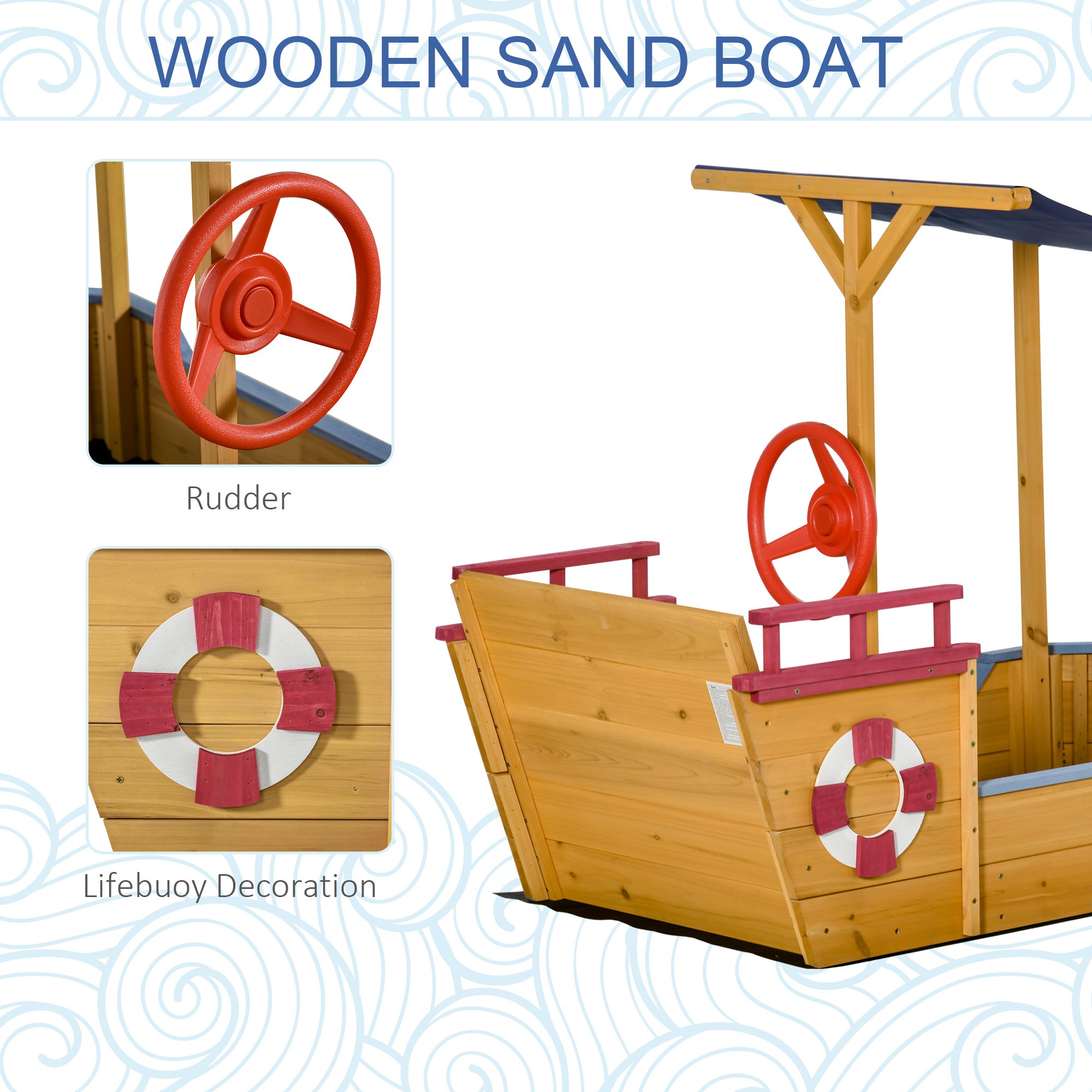 Wooden Kids Sandbox, picture 4 of 4