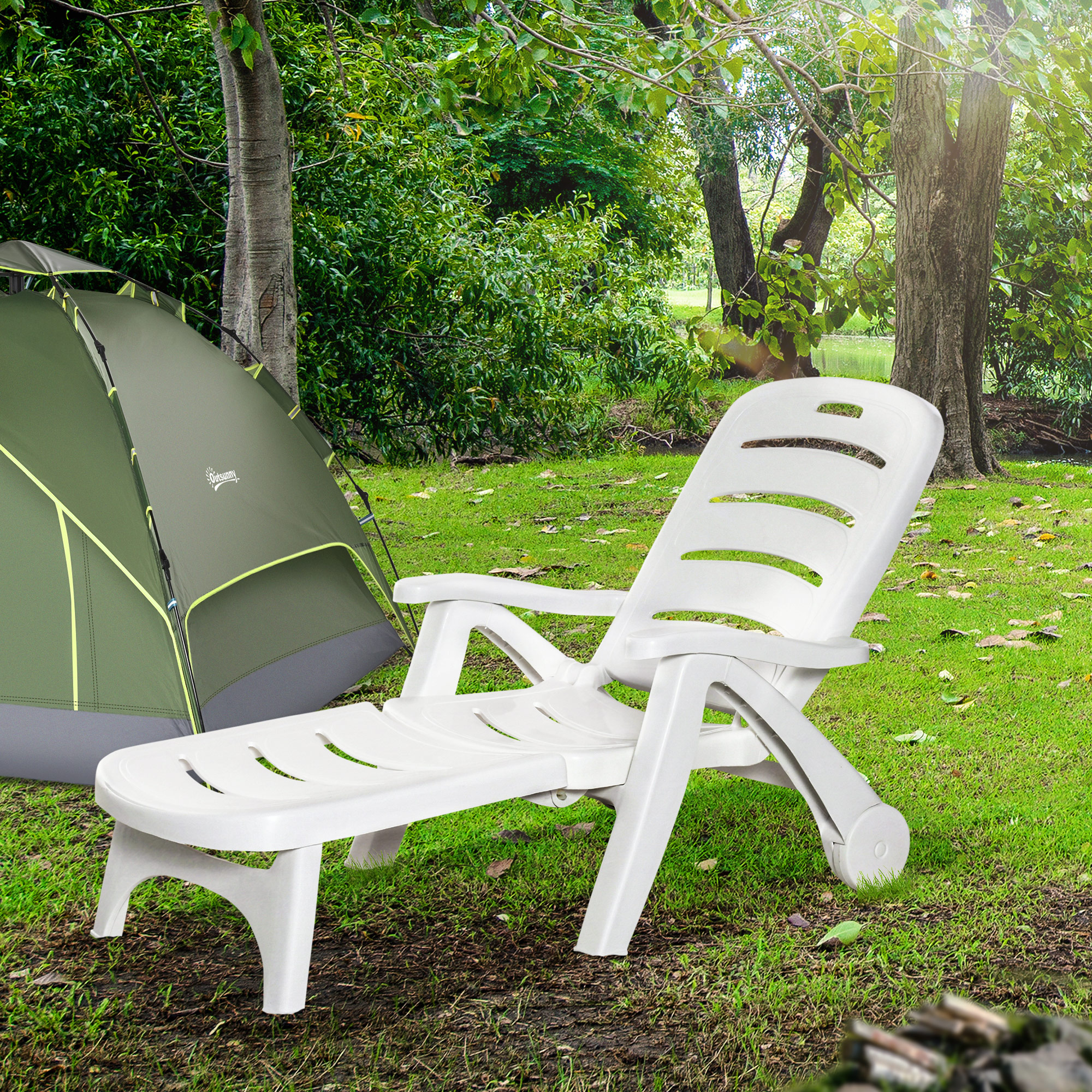 Plastic Outdoor Chaise Lounge, picture 1 of 4