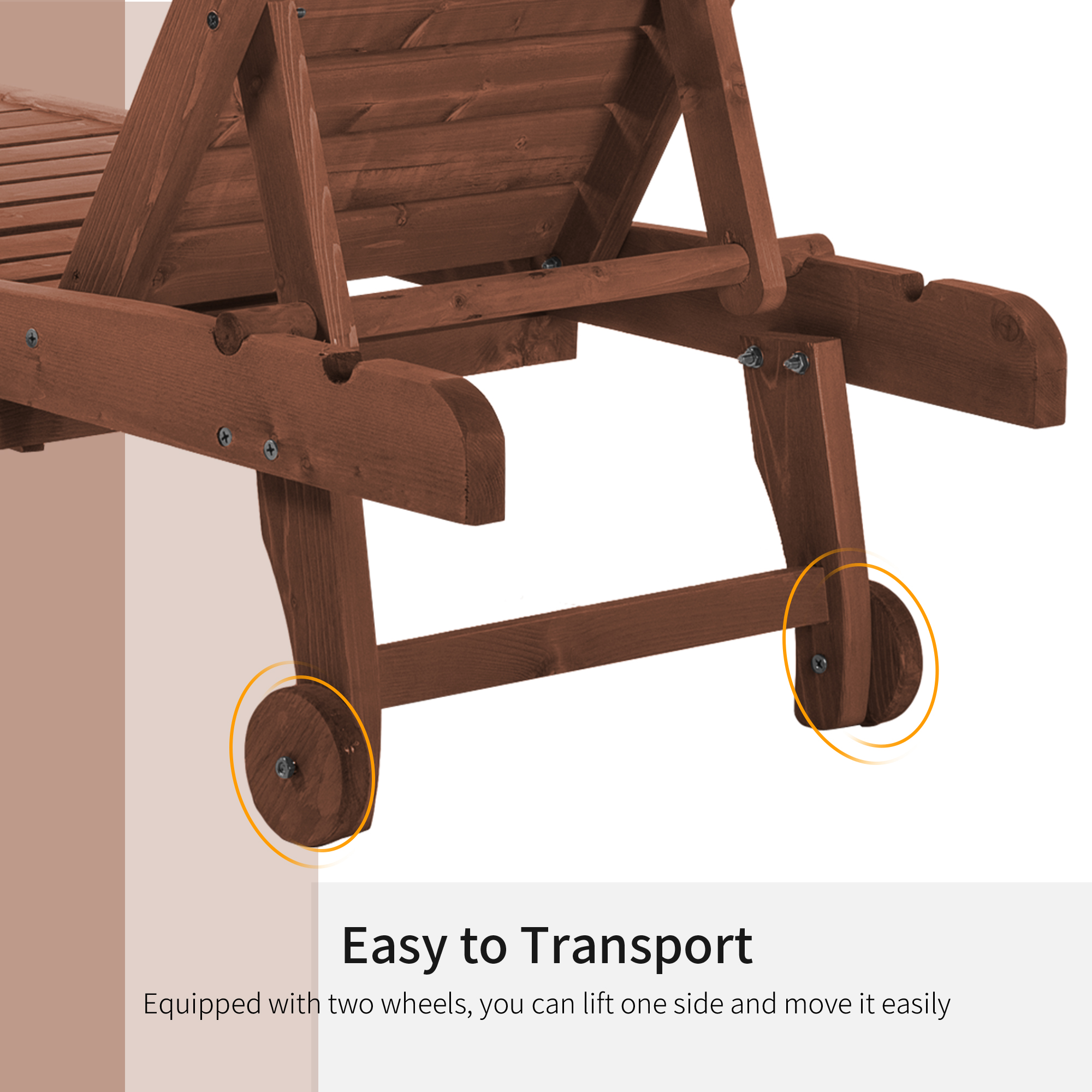 Wooden Chaise Lounge Chair, picture 3 of 4