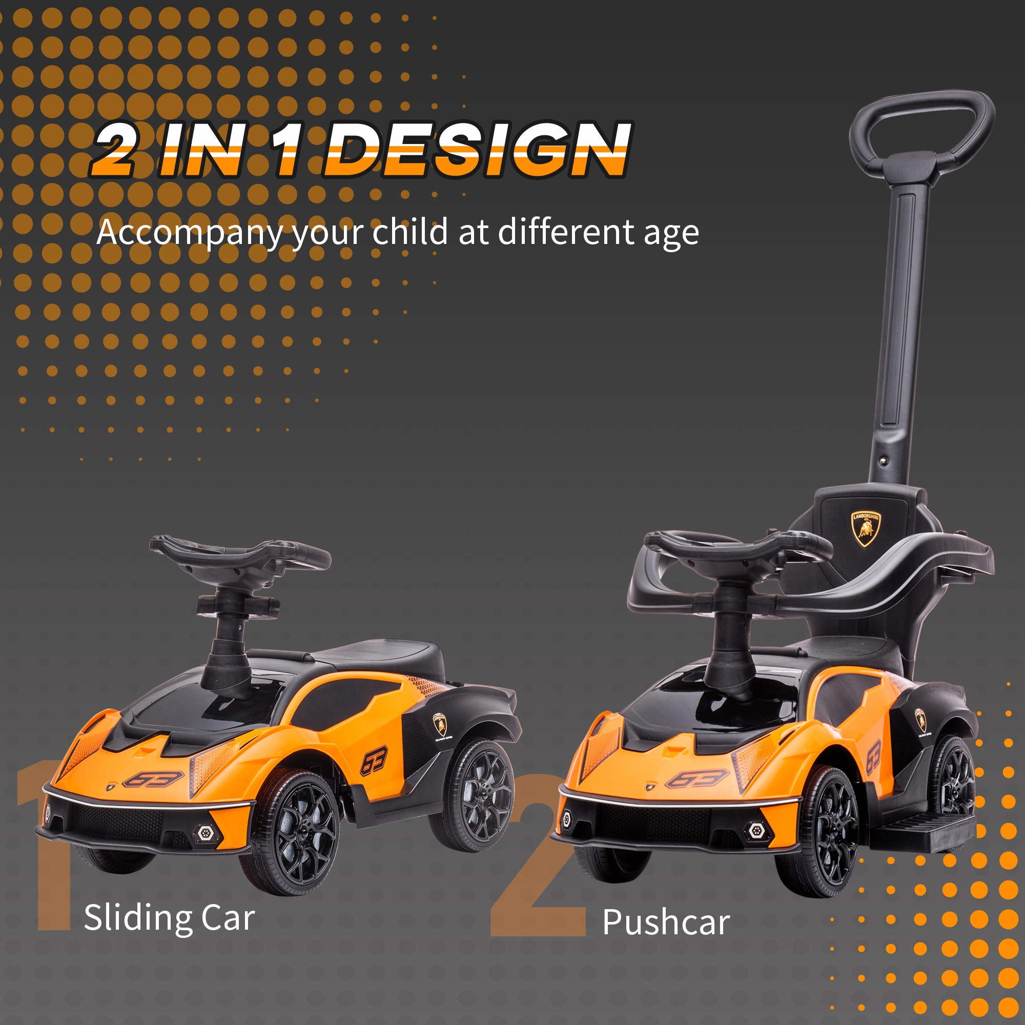 Voiture à pousser 2 en 1 pour les tout-petits de 1 à 3 ans – Image 2