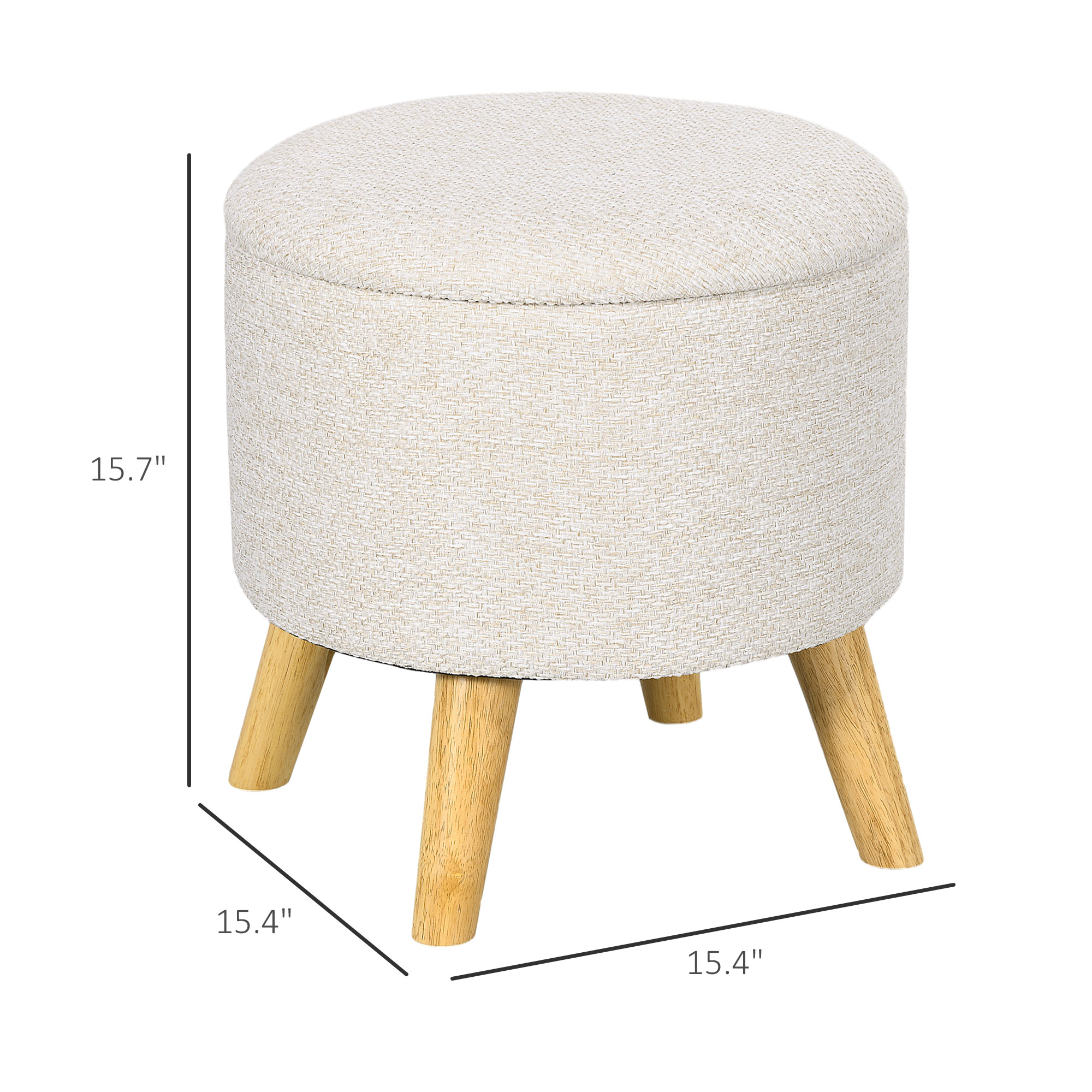 Round Storage Ottoman