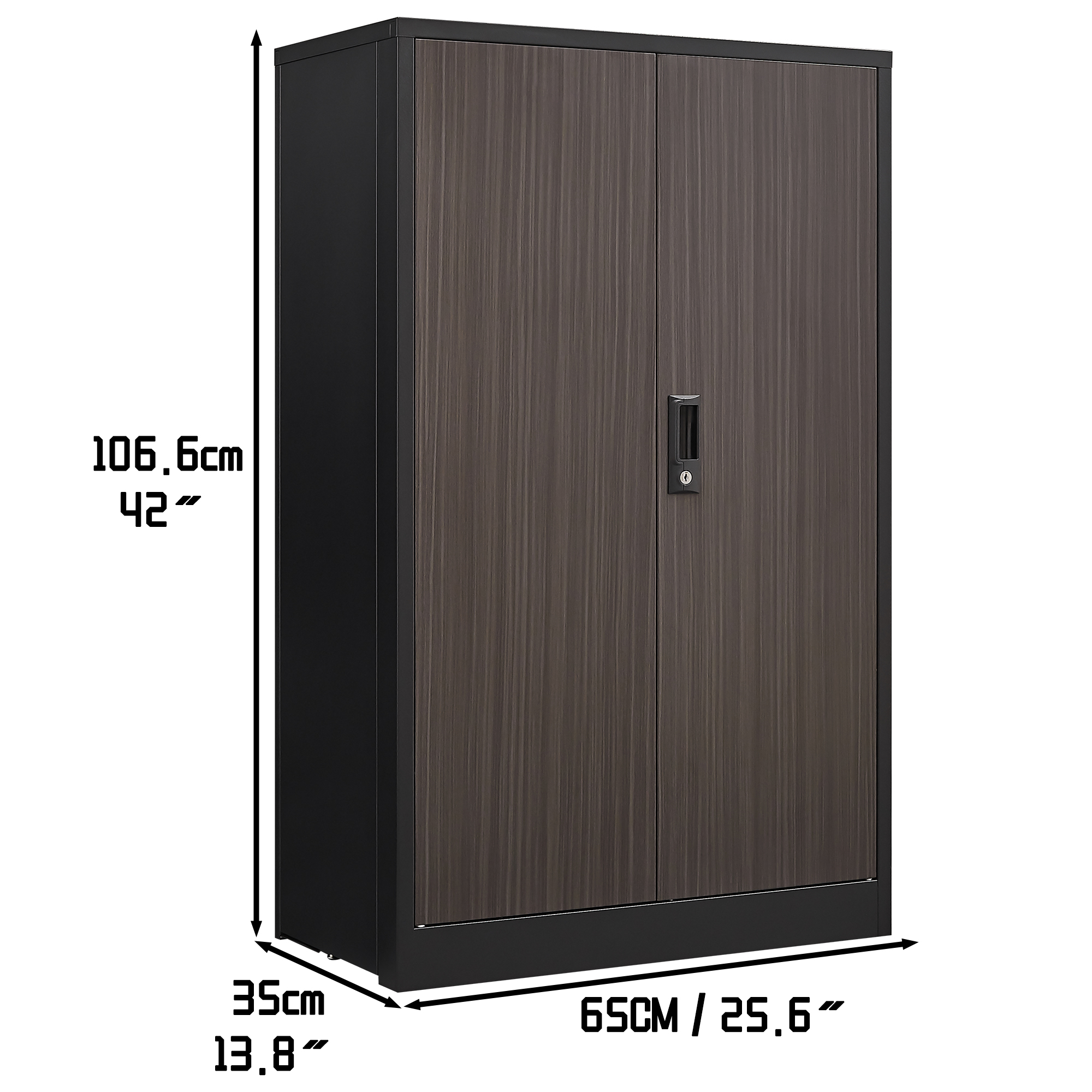 Metal Storage Cabinet with Locking Doors and Adjustable Shelf — photo 3
