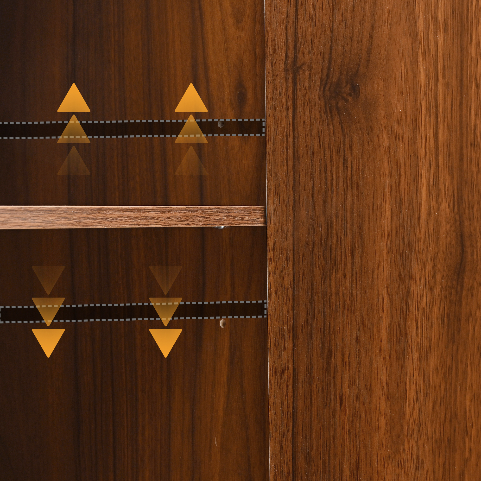 Mid-Century Modern Walnut Sideboard Buffet Cabinet, 59X16X33 Inches Geometric Carved Storage Cabinet With Metal Legs, Multi-Purpose Credenza For Living Room, Dining Room, Entryway 696385d1 E8a5 40bb 9b79 D295504a01bb